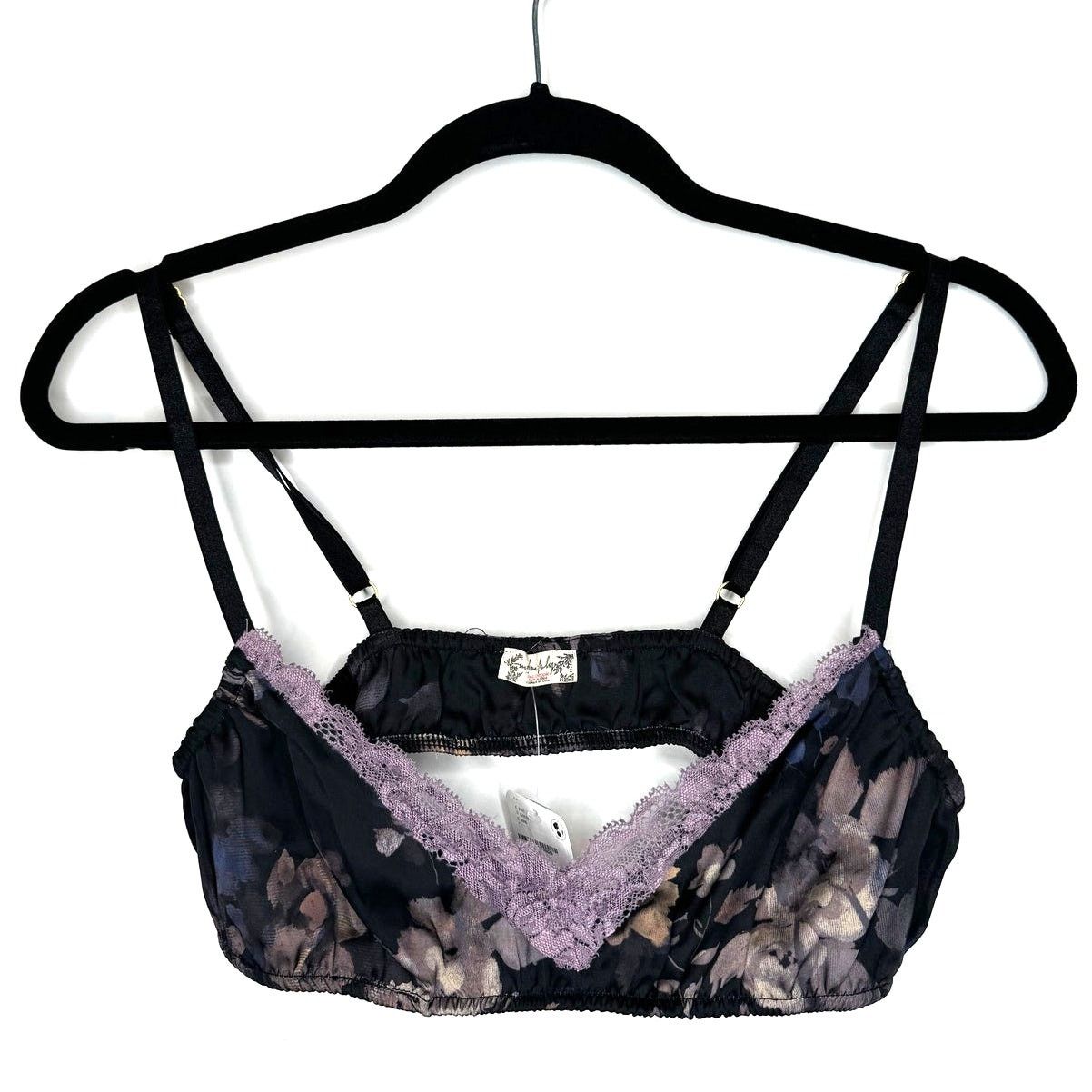 Free People NWT Intimately by Free People Silky Floral Lace Bralette Size ONE SIZE - 1 Thumbnail