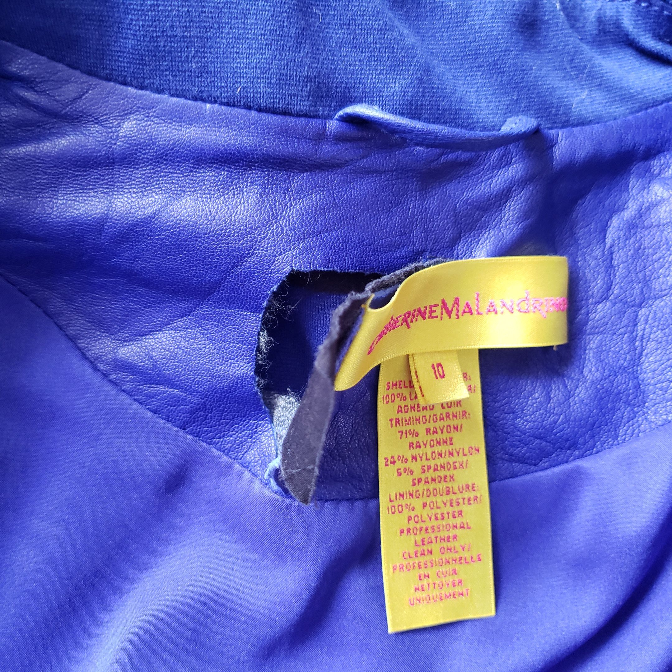 Other Catherine Malandrino Yellow Label Motorcycle Jacket Size L / US 10 / IT 46 - 4 Thumbnail