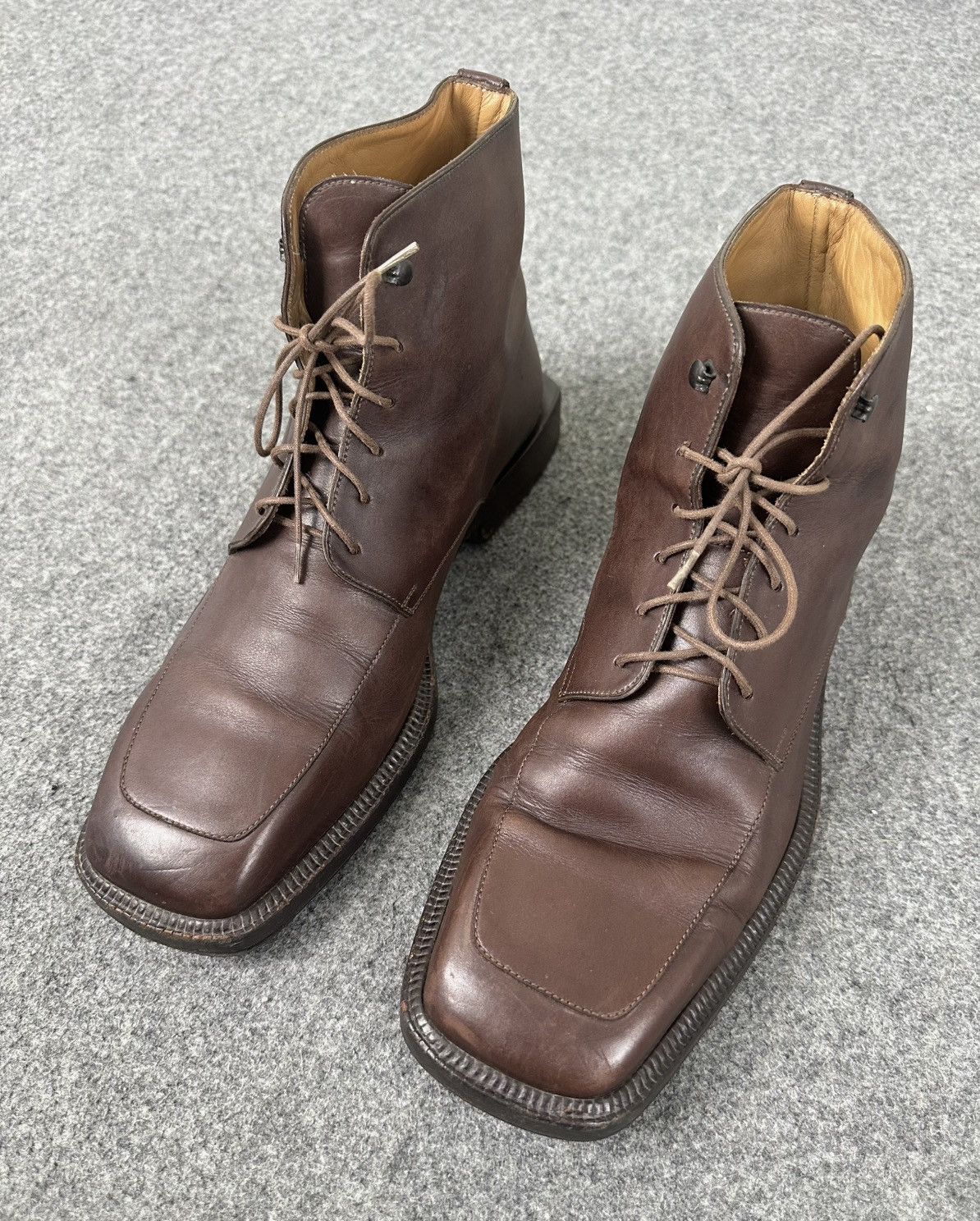 Louis Vuitton Louis Vuitton - Voltaire Ankle Leather Laced-Up Boots Brown Size US 7.5 / EU 40-41 - 1 Thumbnail
