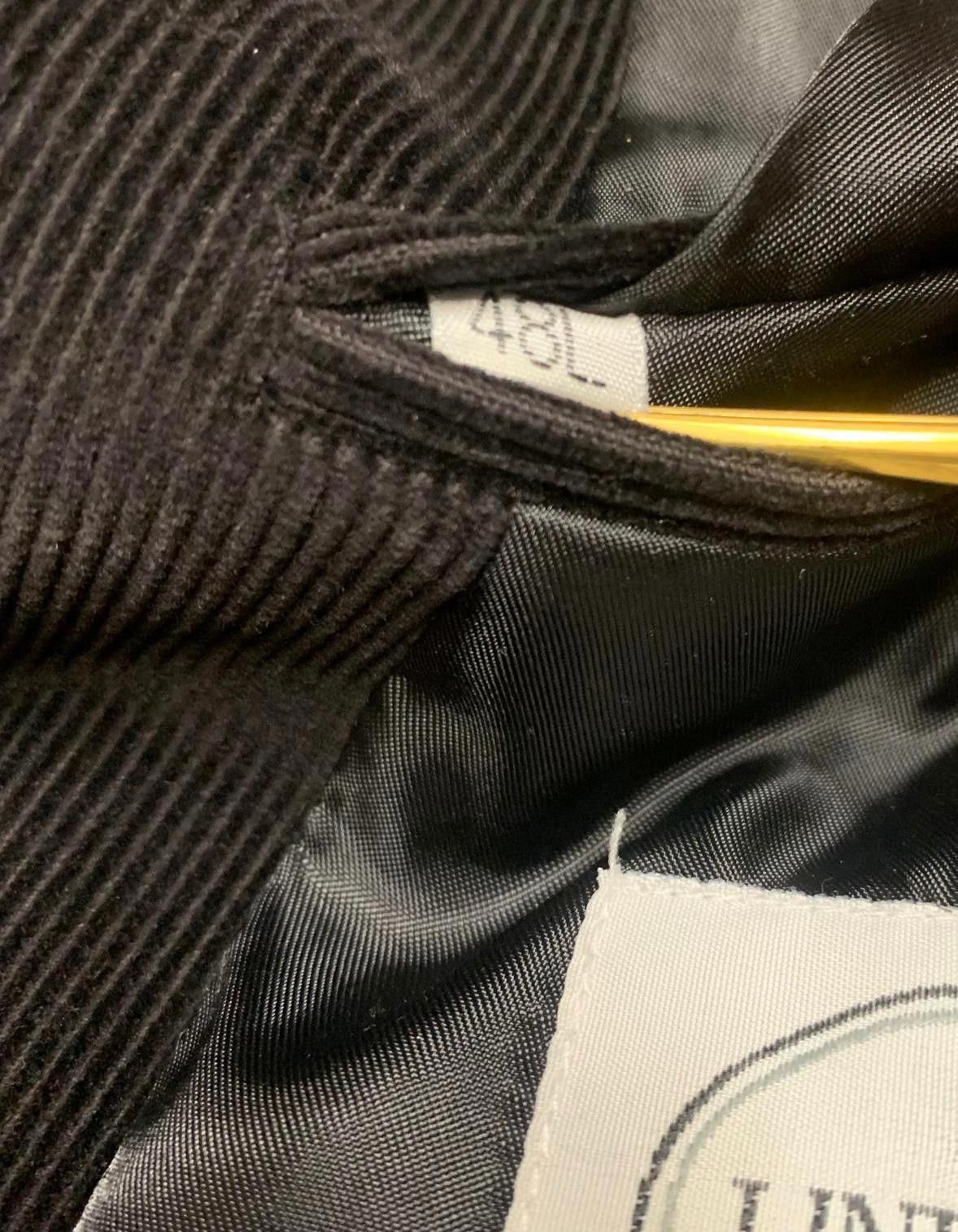 Other Linea Uomo Men's 48L Black Corduroy Blazer Size 48L - 12 Thumbnail