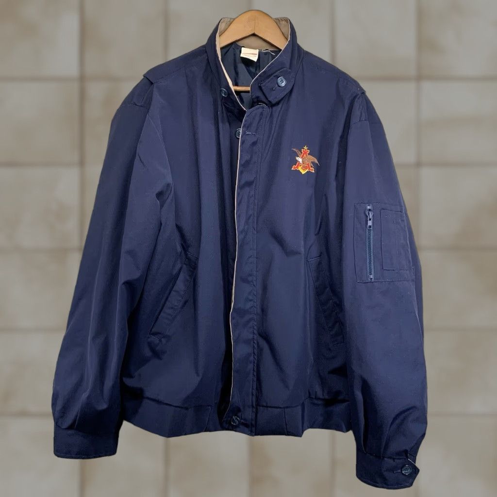 Budweiser VINTAGE Budweiser Anheuser Busch Bomber Jacket Mens Big & Tall 2XL Blue All Seasons 80s 90s Beer Logo Size US XXL / EU 58 / 5 - 1 Thumbnail