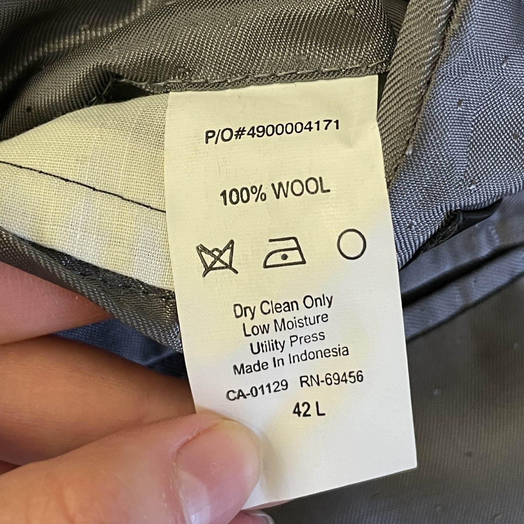 Calvin Klein Calvin Klein MODERN Sport Coat Charcoal Gray 3 btn Jacket Size 42L - 6 Thumbnail