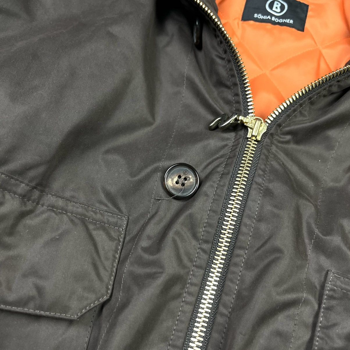 Bogner × Vintage Sonia Bogner Vintage Bomber Jacket Designer Brown Women Size M / US 6-8 / IT 42-44 - 9 Thumbnail