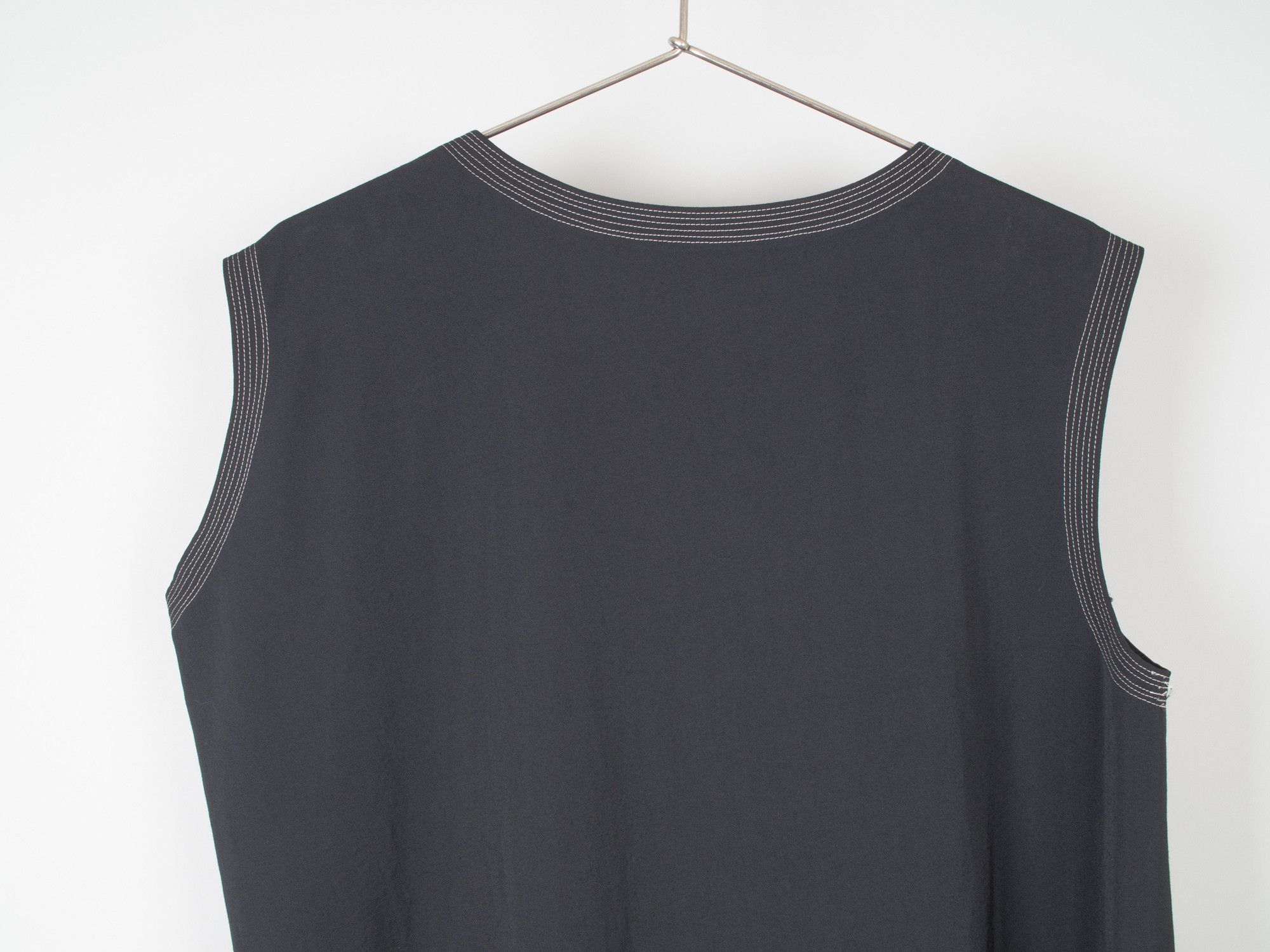 Y's × Yohji Yamamoto Wool Garbadine Bias Cut Oversized Dress W/ Belt Size M / US 6-8 / IT 42-44 - 8 Thumbnail