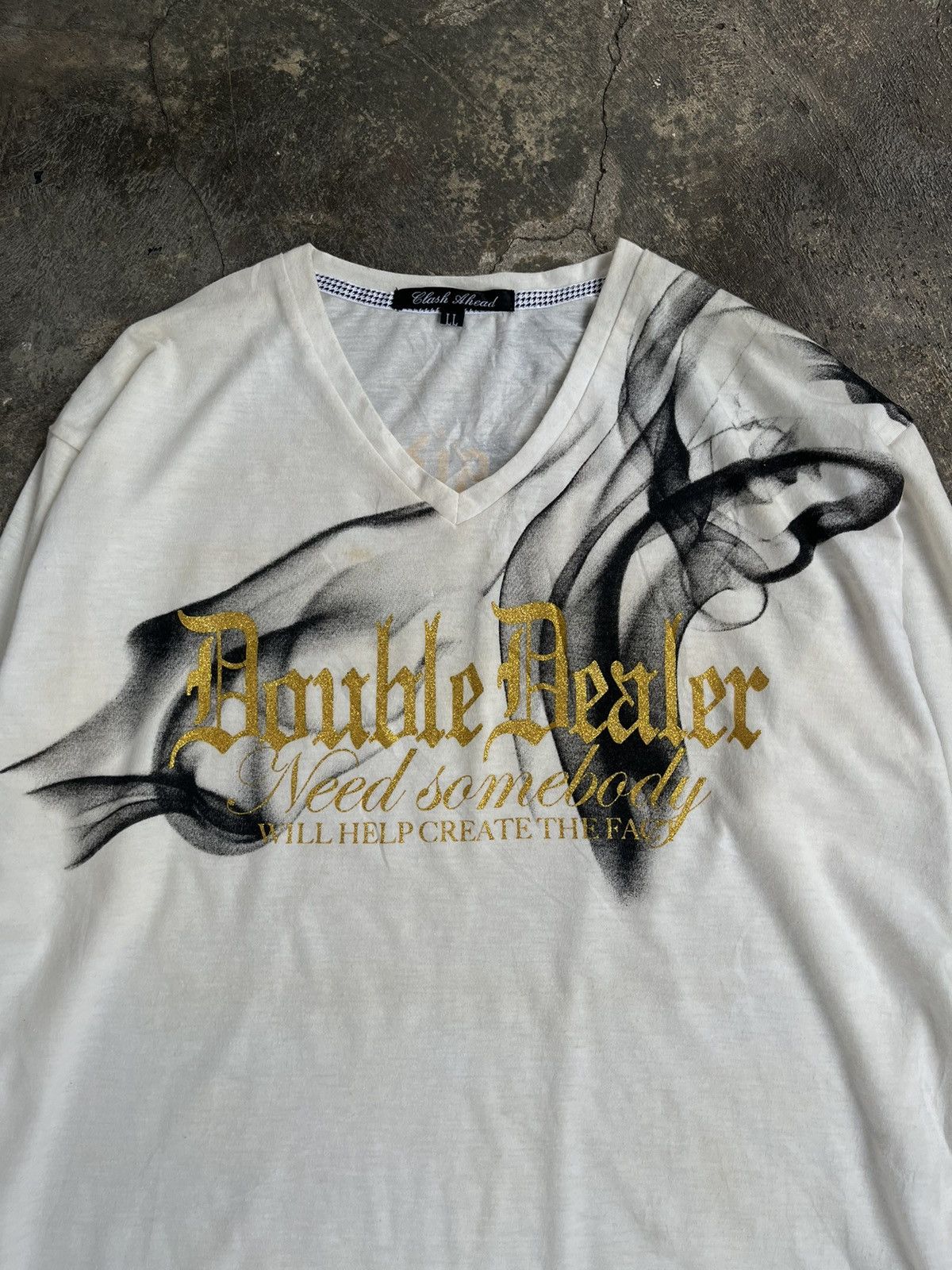 14th Addiction × KMRii × Yasuyuki Ishii 2000s JAPANESE CLASH AHEAD POEM SMOKE GOTHIC PUNK STYLE Size US L / EU 52-54 / 3 - 3 Thumbnail