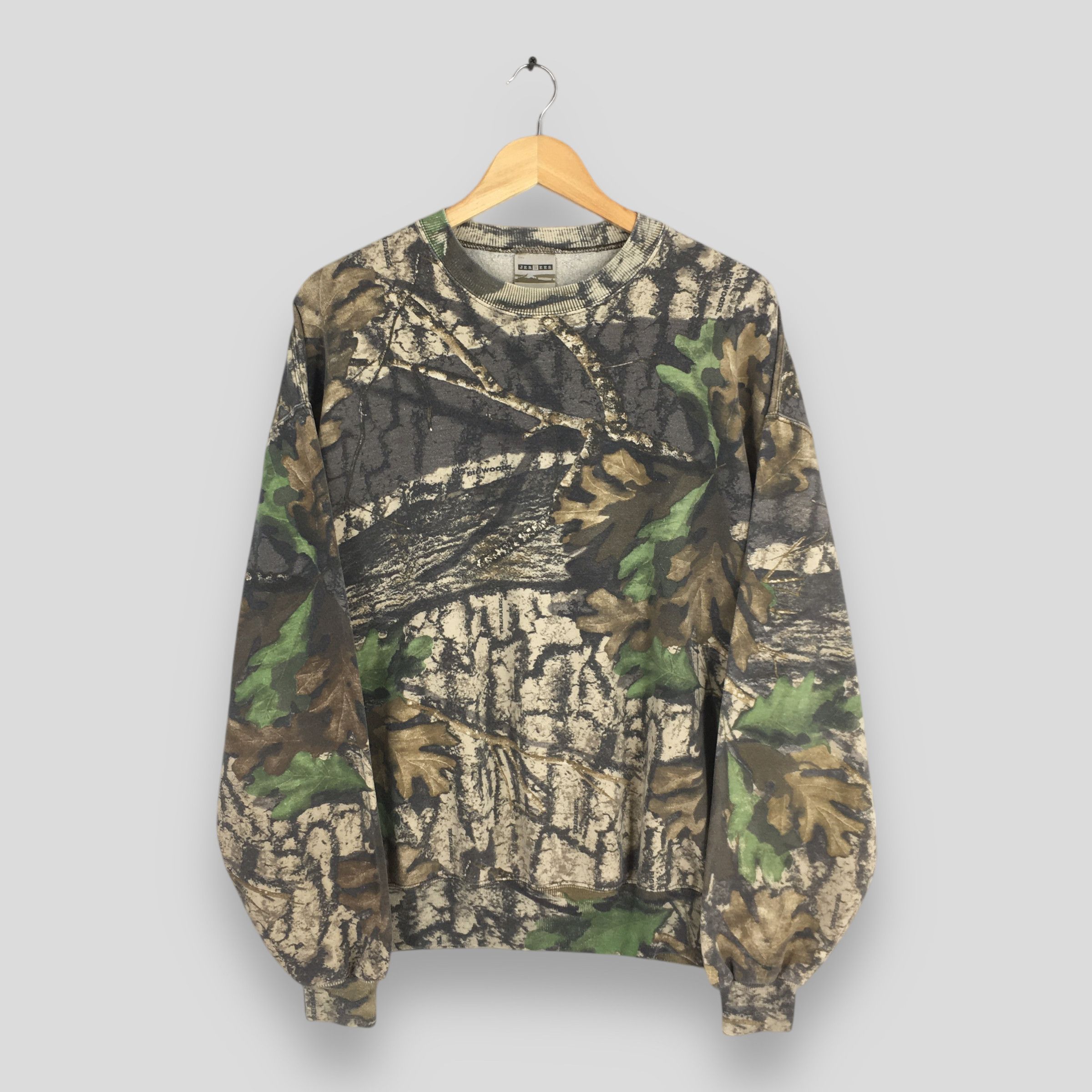 Jerzees × Vintage Vintage Jerzees Outdoors Mossy Oak Camo Sweatshirt XLarge Size US L / EU 52-54 / 3 - 1 Thumbnail