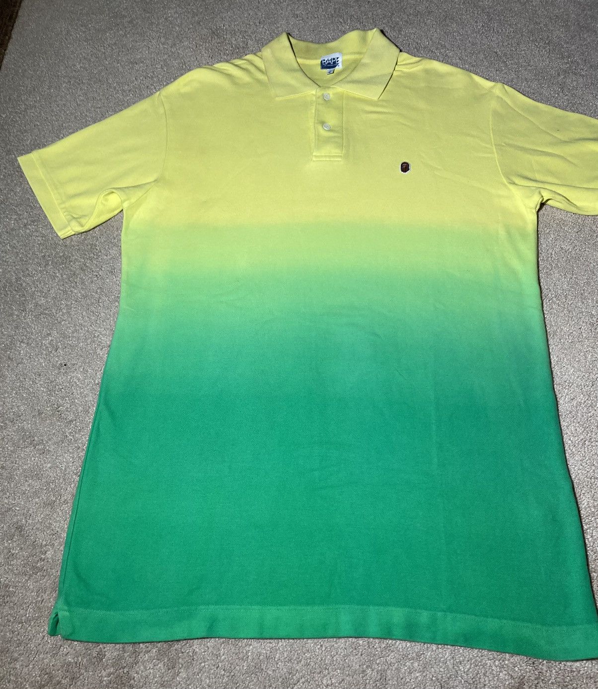 Bape 2008 Bape One Point Gradient Polo Brazil Yellow Large Nigo Size US L / EU 52-54 / 3 - 2 Thumbnail
