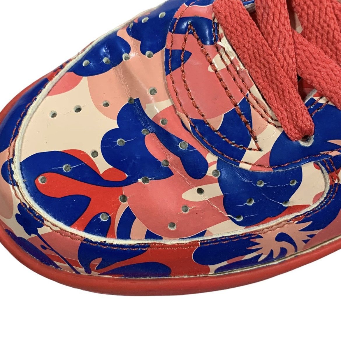 Vintage A Bathing Ape Bape Red Blue Aloha Hawaiian Sneakers