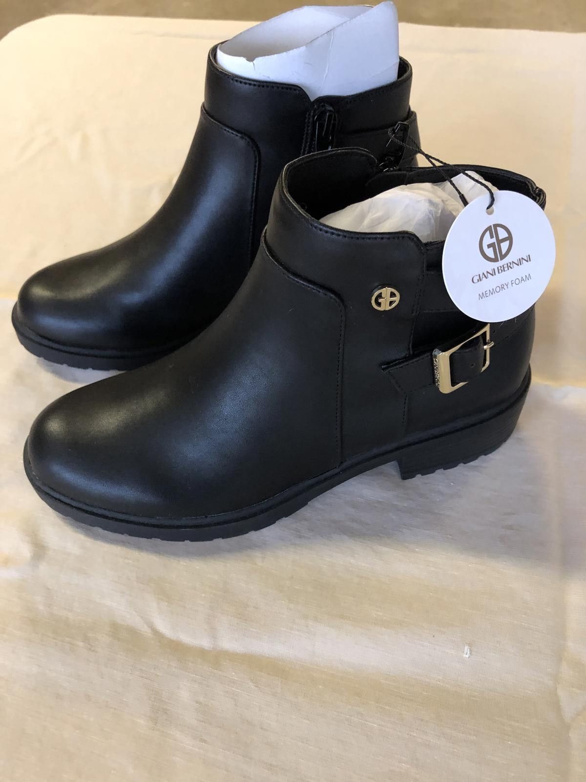 Designer Giani Bernini Black Ankle Booties with Memory Foam Size US 5.5 / IT 35.5 - 1 Thumbnail