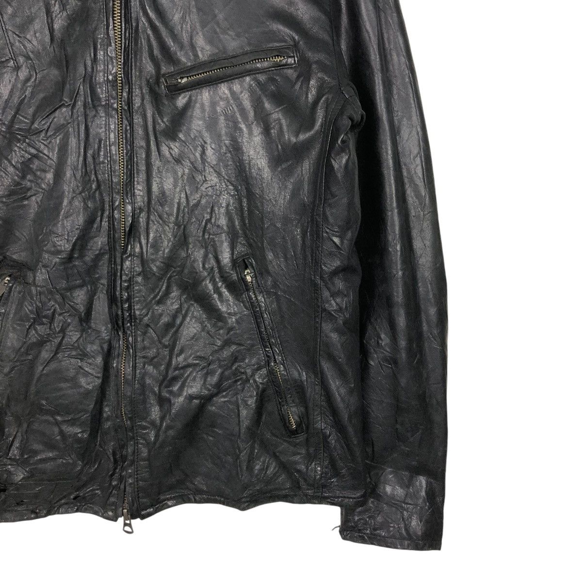 Japanese Brand 🔥VINTAGE BIKER LEATHER JACKET TAKEO KUKICHI ISSEY MIYAKE Size US M / EU 48-50 / 2 - 7 Thumbnail