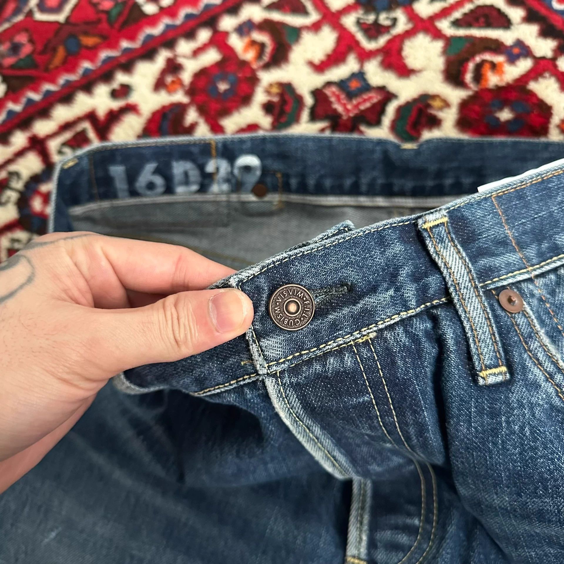 Visvim visvim 22ss 16D29 washed denim w34l30 Size US 34 / EU 50 - 7 Thumbnail