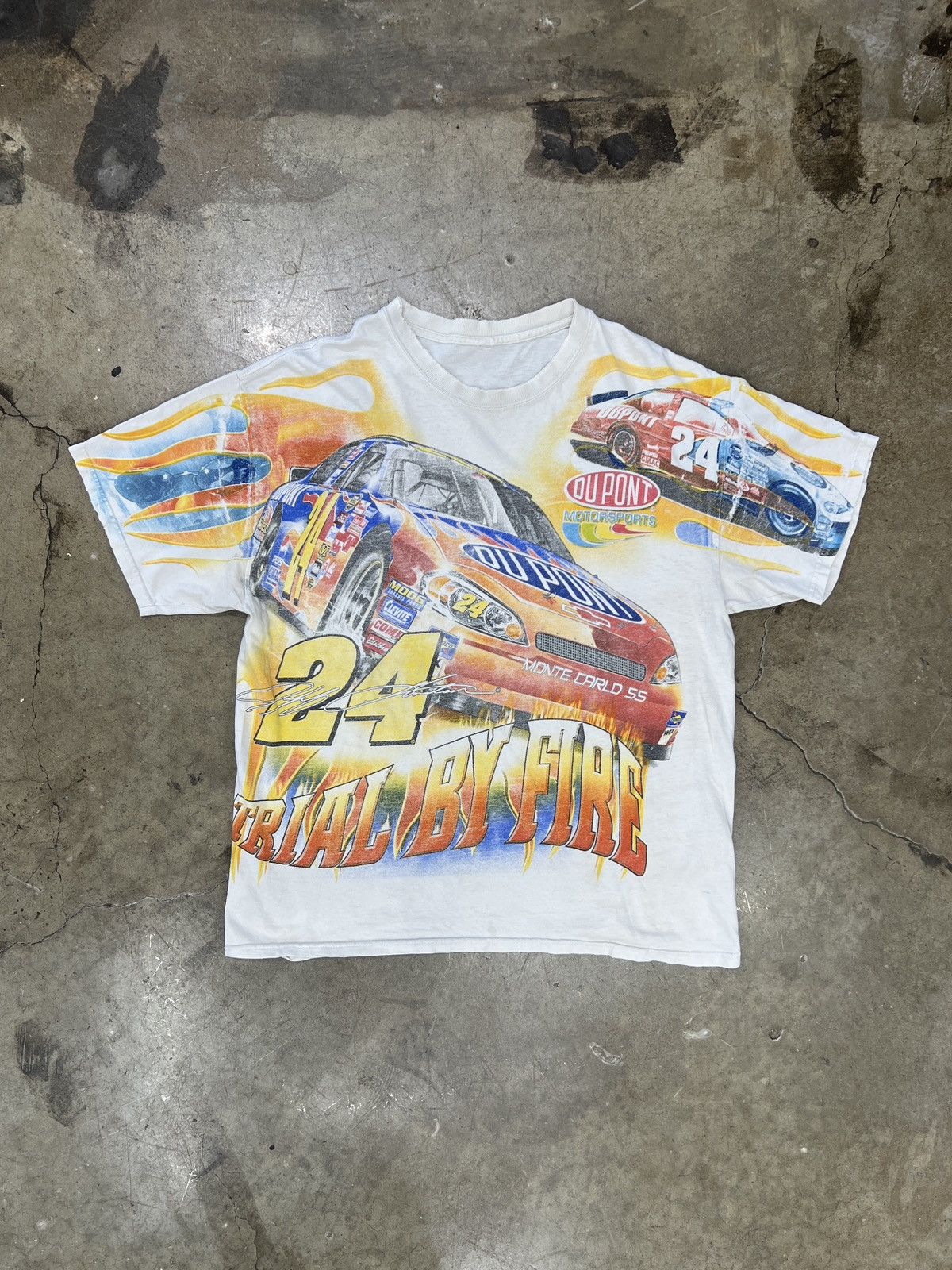 NASCAR Vintage NASCAR 2002 Jeff Gordon Red Flame Du Pont AOP Large Size US L / EU 52-54 / 3 - 5 Thumbnail