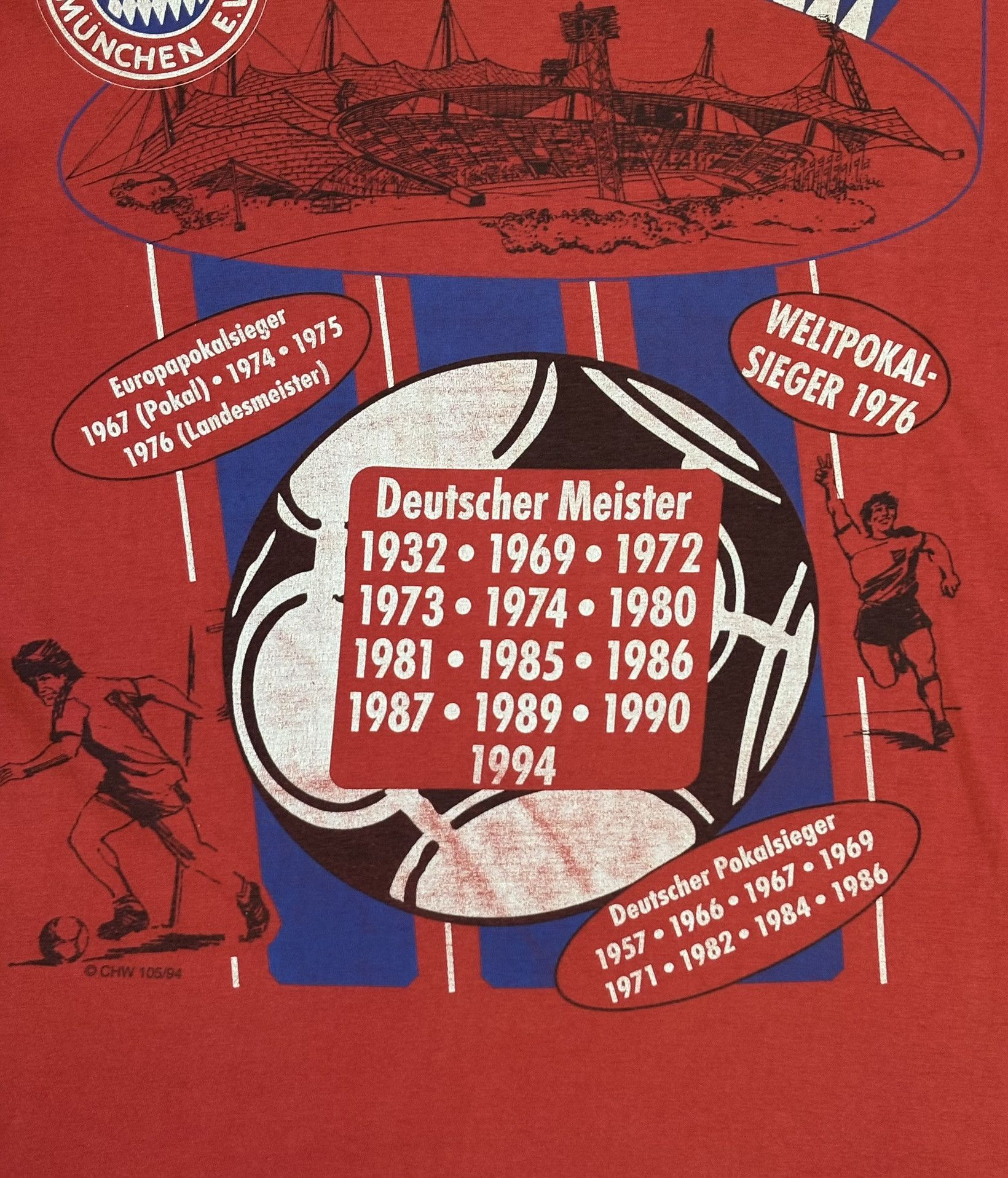 Vintage Bayern Munich Championship 1994 T-Shirt Size L Size US L / EU 52-54 / 3 - 15 Thumbnail
