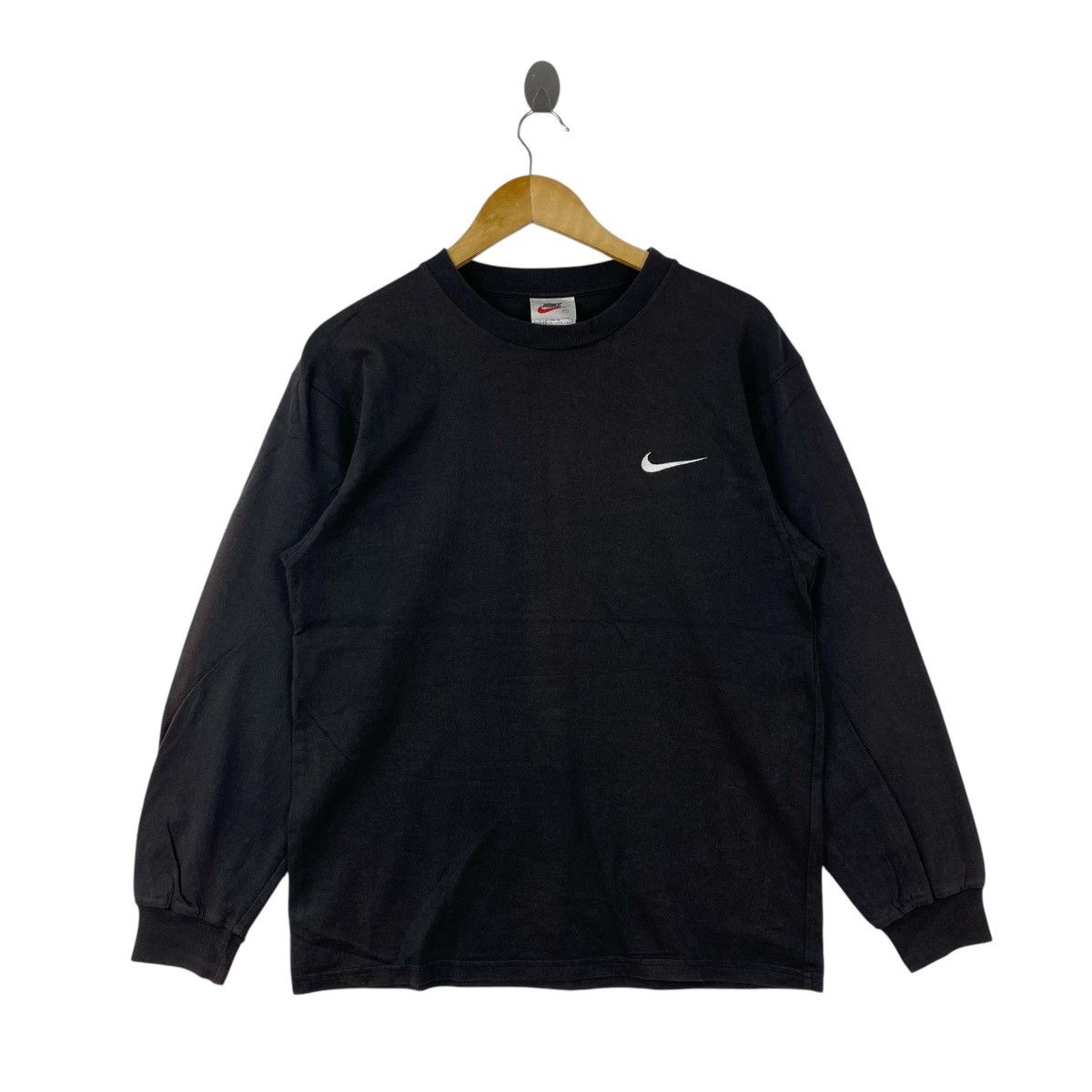 Nike Nike Vintage Mini Swoosh Long Sleeve Tee Black M Size US M / EU 48-50 / 2 - 1 Thumbnail