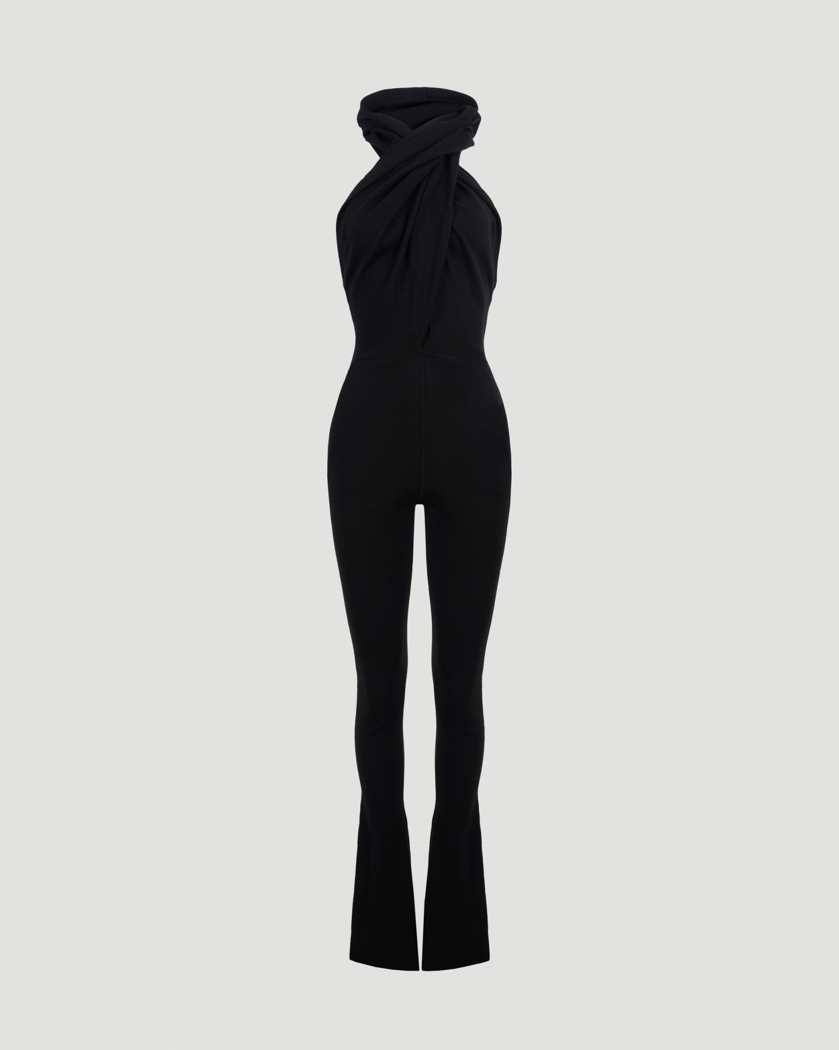 Saint Laurent Paris o1s1wg111024 Combinaison Dos Nu Capuche Hooded Jumpsuit Noir Size 30" / US 8 / IT 44 - 1 Thumbnail