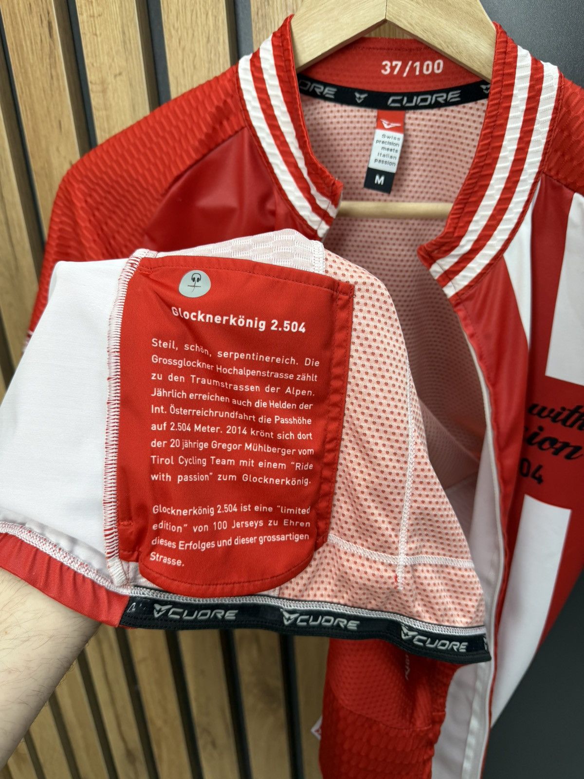 Other Cuore Cycling Jersey Ride With Passion Red White Full Zip M Size US M / EU 48-50 / 2 - 13 Thumbnail
