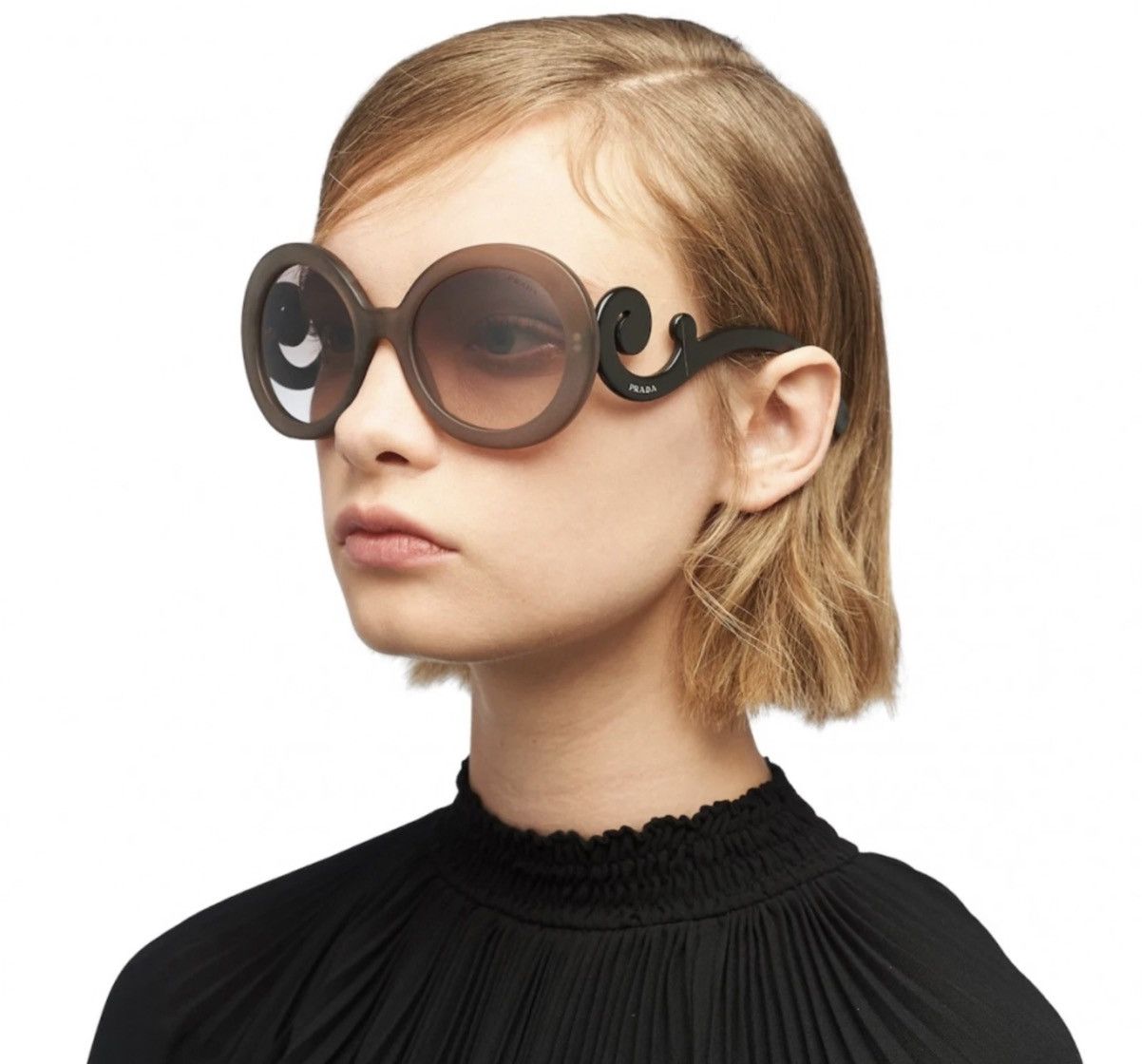Prada WHITE Prada baroque sunglasses Size ONE SIZE - 1 Thumbnail