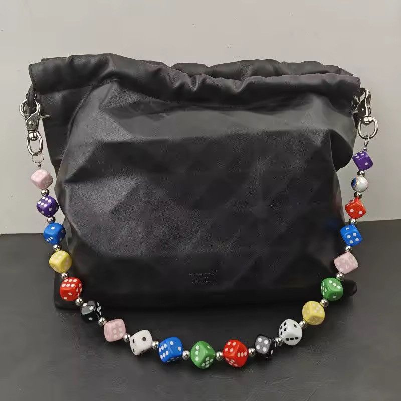Jewelry Punk Dice Pants Chain Streetwear Multicolored Y2k Size ONE SIZE - 7 Thumbnail