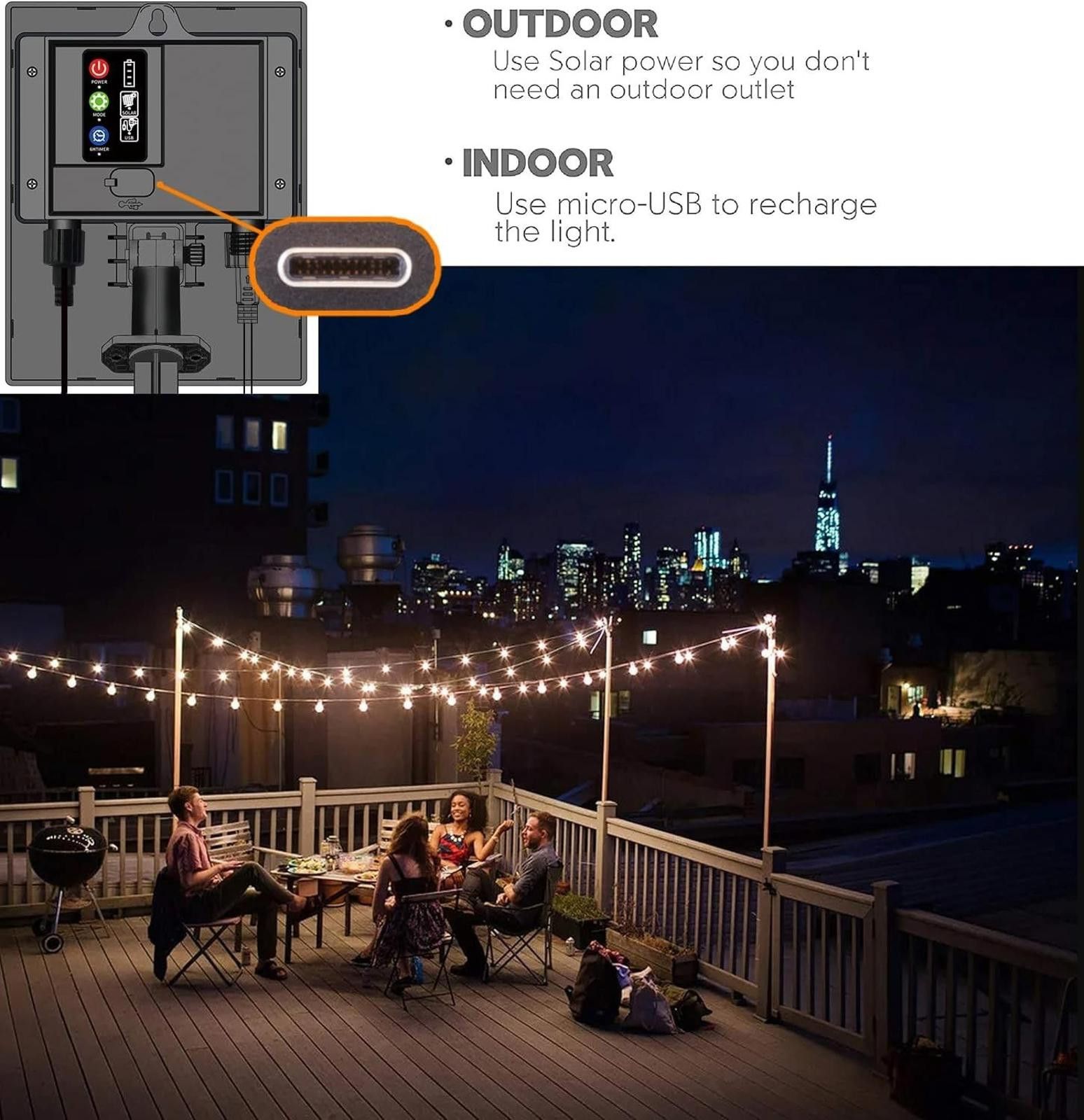 Other Solar String Lights Waterproof LED Indoor/Outdoor Lights Size ONE SIZE - 3 Thumbnail