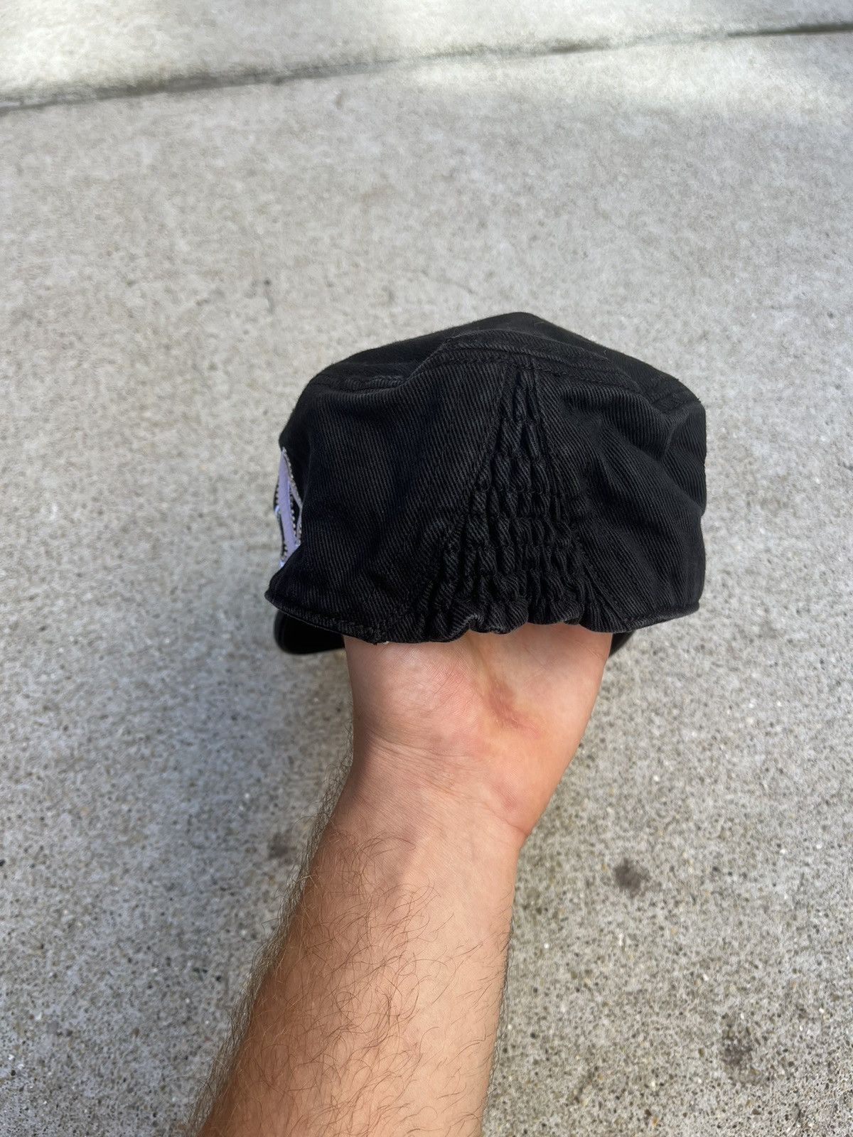 Armani Exchange Black Y2K Cadet Hat Avante Garde Rhinestones Size ONE SIZE - 4 Thumbnail