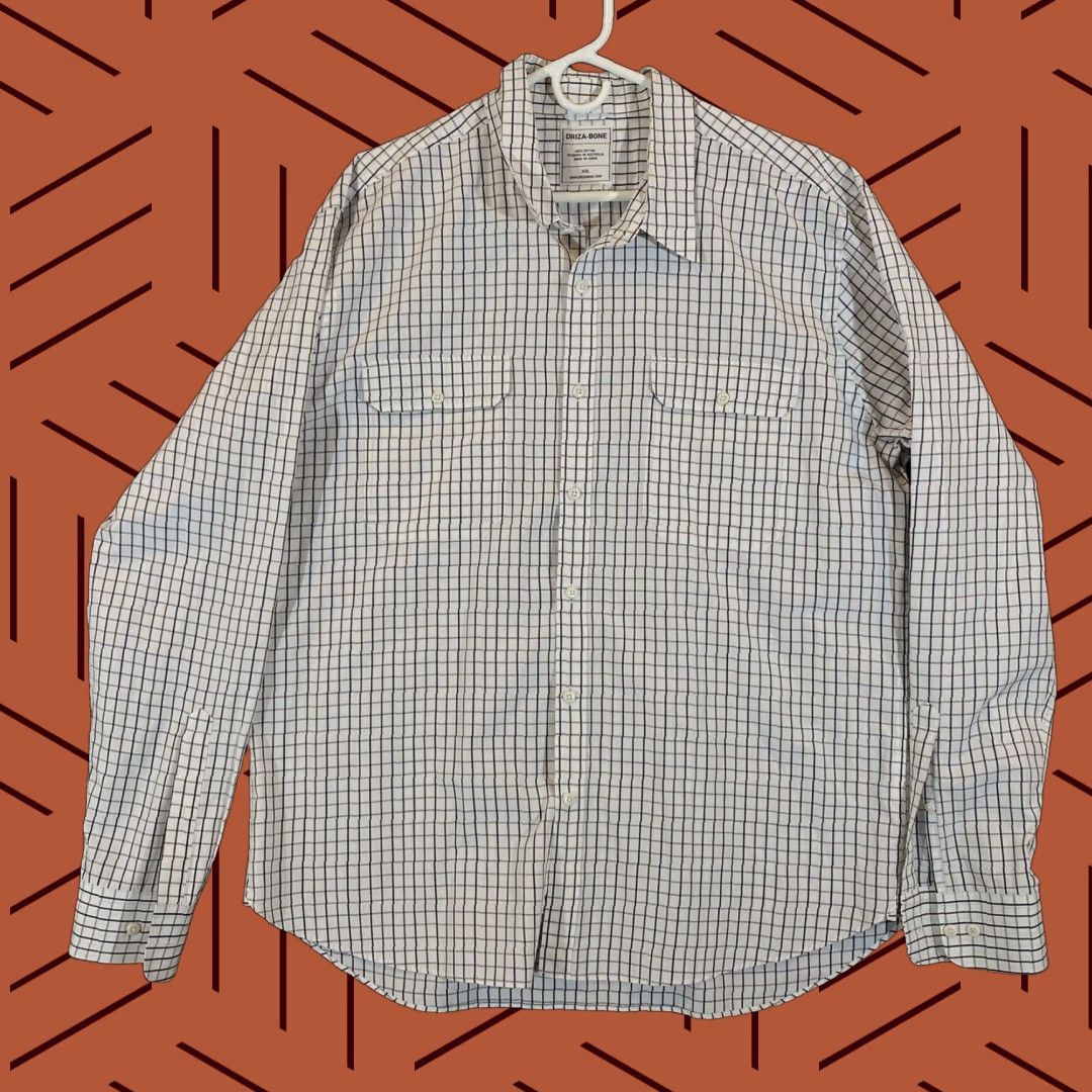 Vintage Driza-Bone Shirt Mens 2XL White Black Plaid Long Sleeve Button-Up Size US XXL / EU 58 / 5 - 1 Thumbnail