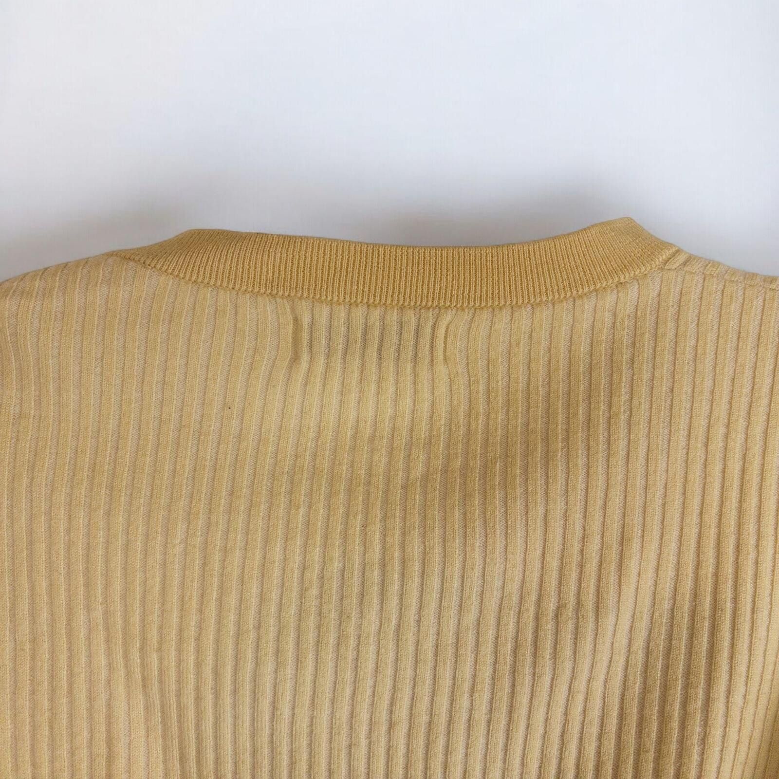 NAADAM Naadam Yellow Cropped Cardigan Top Womens Medium Size M / US 6-8 / IT 42-44 - 6 Thumbnail