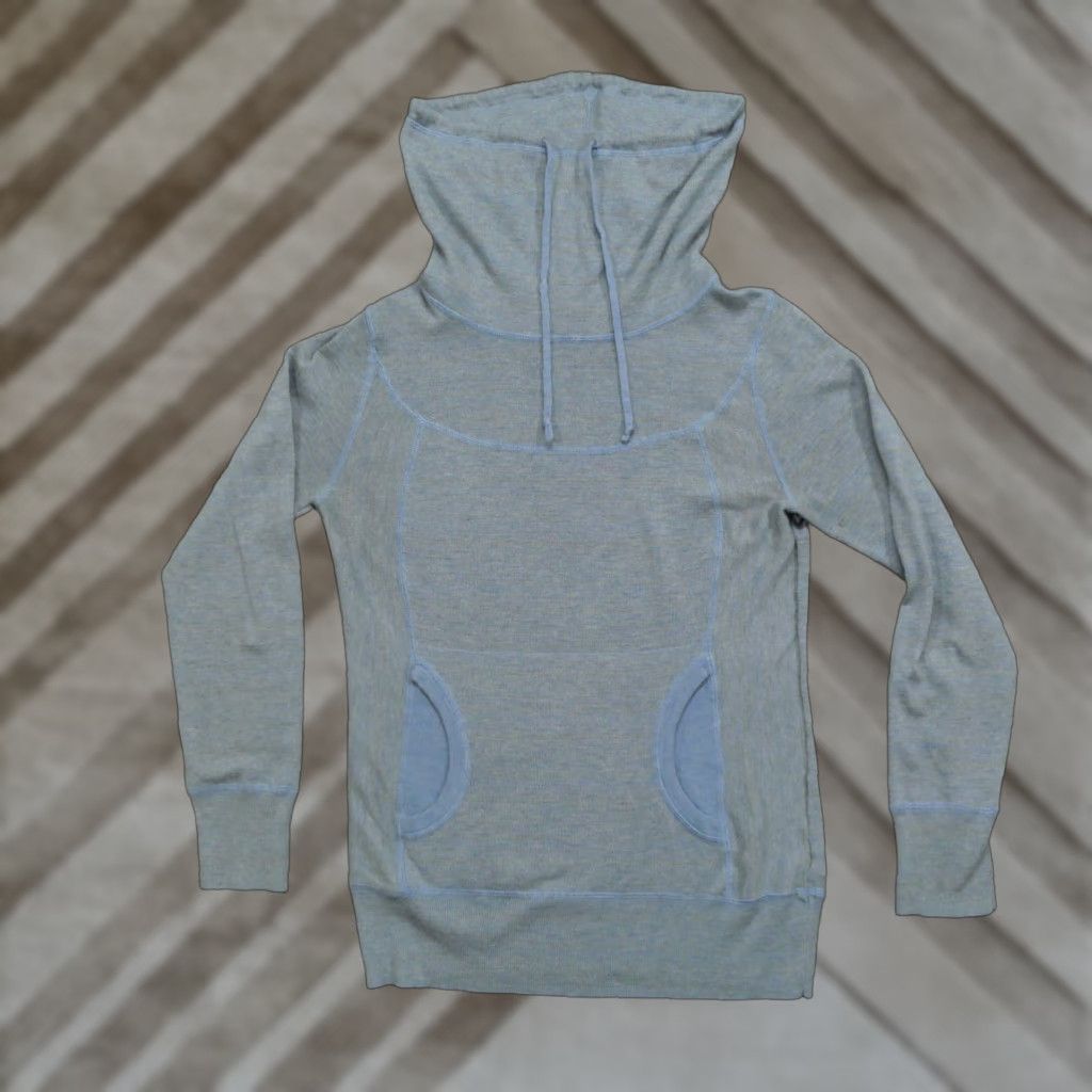 Dakine VINTAGE DAKINI Sweater Womens S Blue Pullover Kangaroo Pocket Outdoors Wool Blend Long Sleeve Knit High Neck Winter Size S / US 4 / IT 40 - 1 Thumbnail