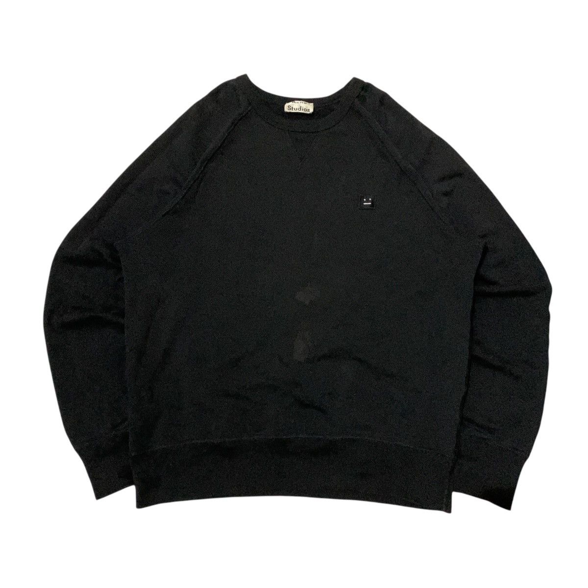 Acne Studios Acne Studios Sweatshirt College Face Black Size US M / EU 48-50 / 2 - 1 Thumbnail