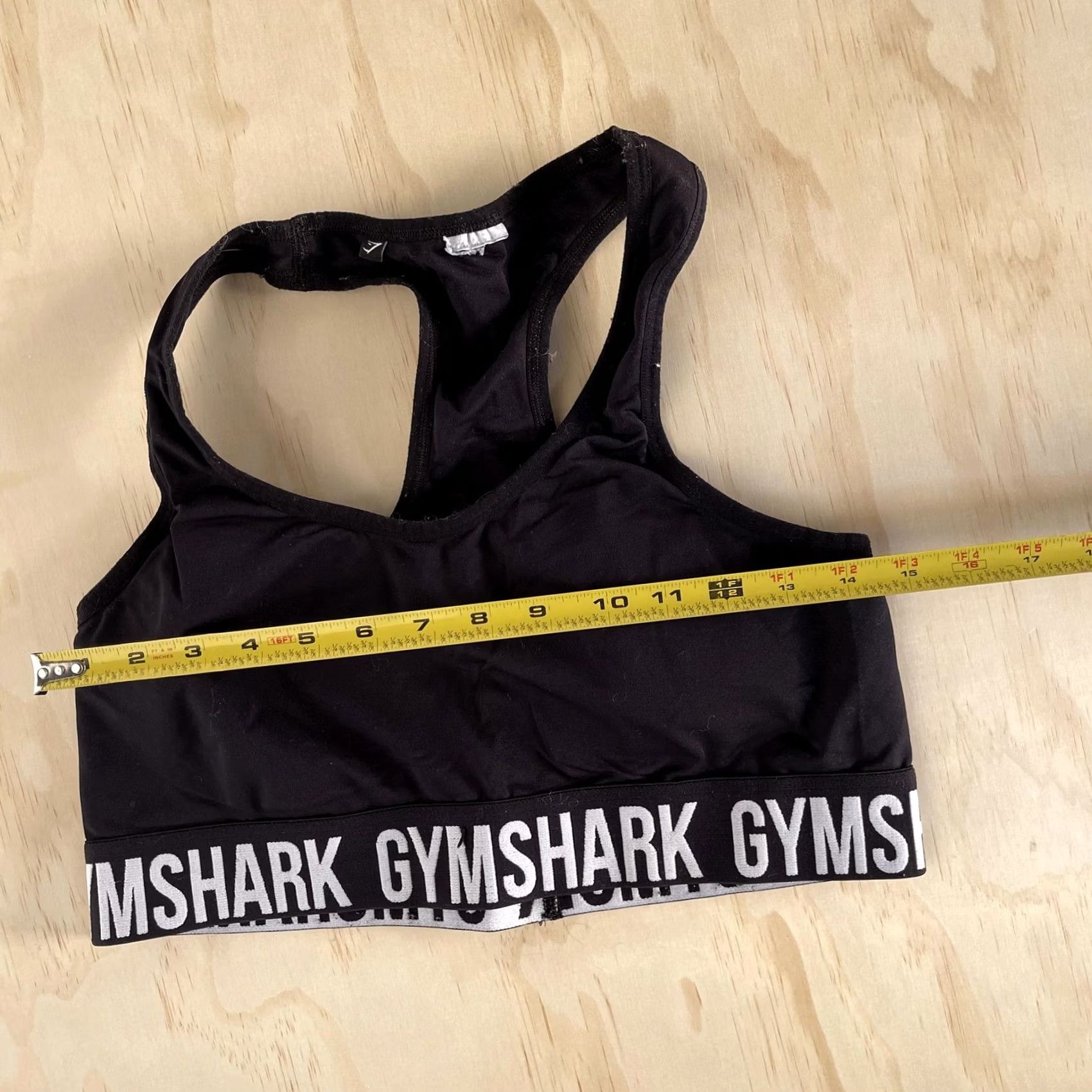 Gymshark Gymshark Sports Bra Womens Small Black Racerback Logo Band Yoga Gym Top Workout Size S / US 4 / IT 40 - 4 Thumbnail