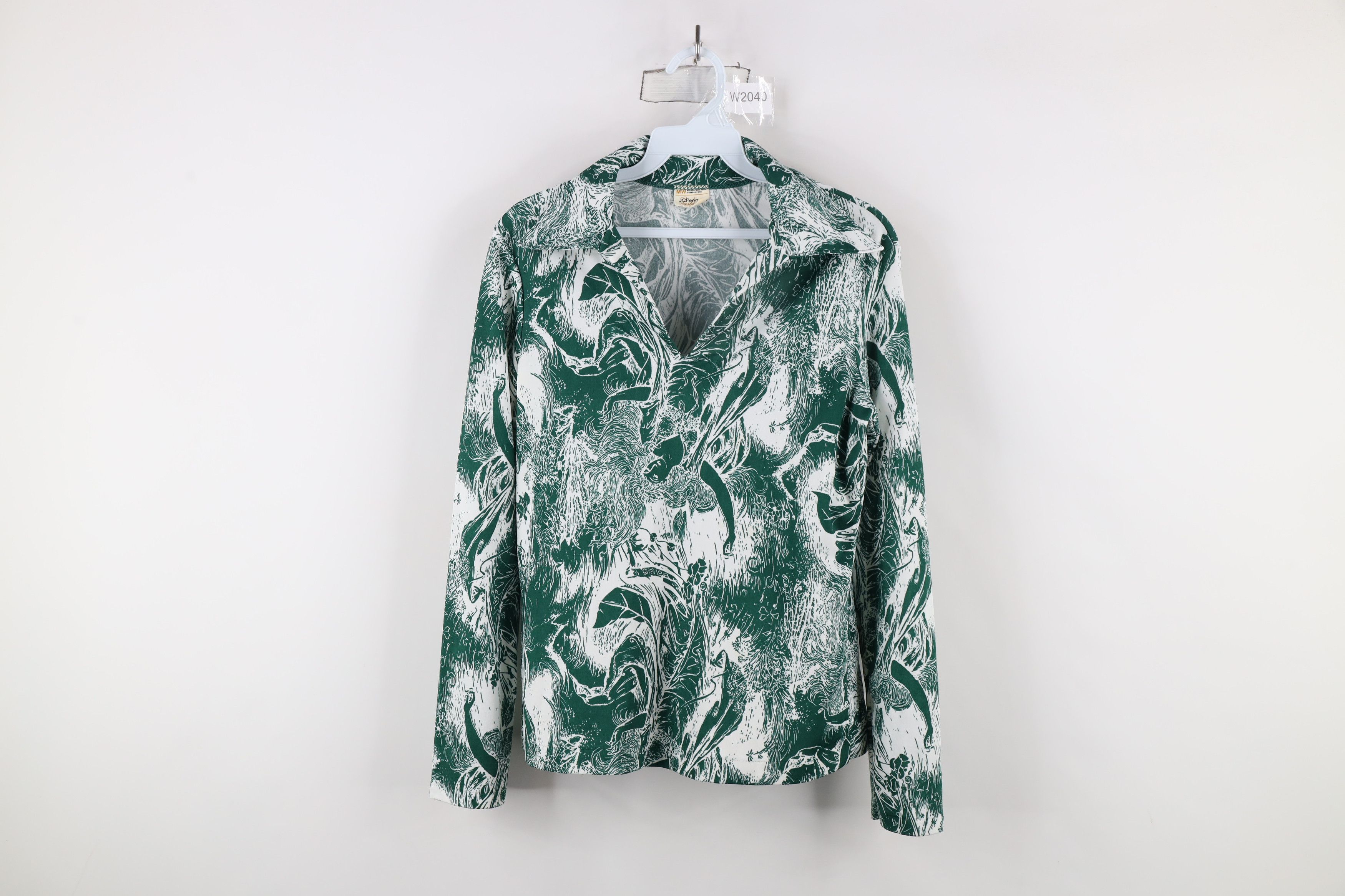 Vintage Vintage 70s Streetwear Goddess Knit Long Sleeve Polo Shirt Size L / US 10 / IT 46 - 1 Thumbnail