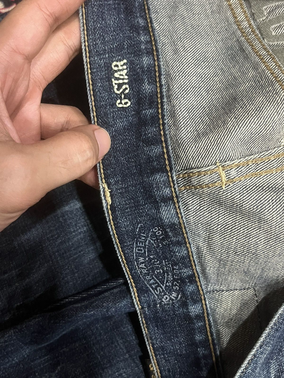 G-Star Vintage Japanese Brand G Star Dark Blue Way Whisker Jeans Size US 32 / EU 48 - 19 Thumbnail