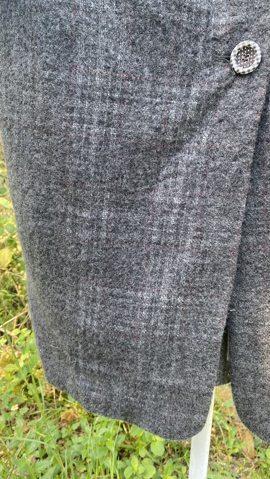 Frapbois Issey Miyake Frapbois Plaid Long Coat Size ONE SIZE - 6 Thumbnail