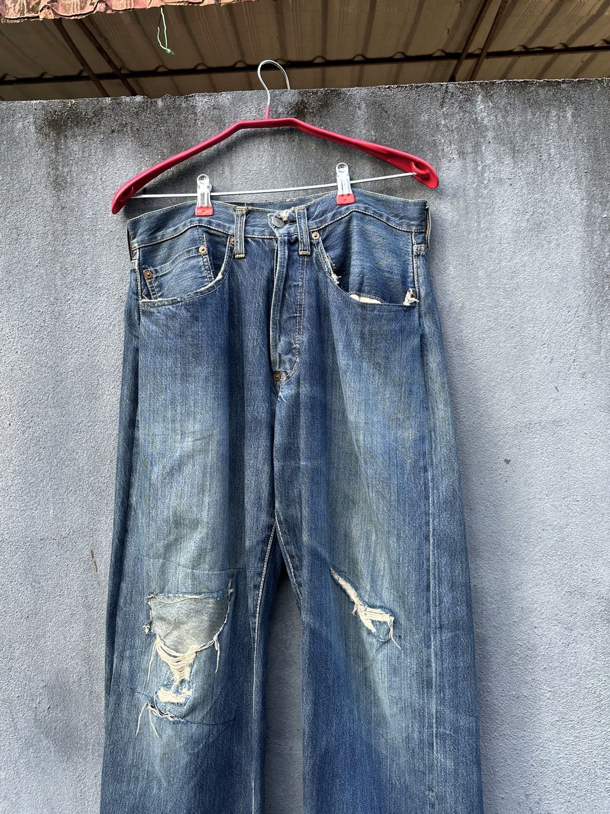 Studio D'Artisan 👹Vintage Studio’D Artisan Distressed Bootcut Jeans Size US 32 / EU 48 - 7 Thumbnail