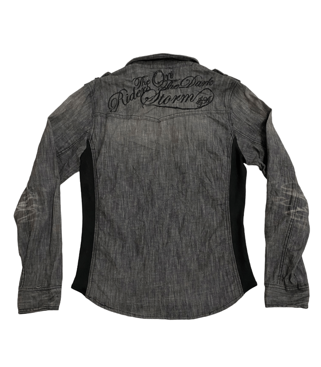 In The Attic Distressed Biker Zipper Denim Jacket Size US L / EU 52-54 / 3 - 2 Thumbnail