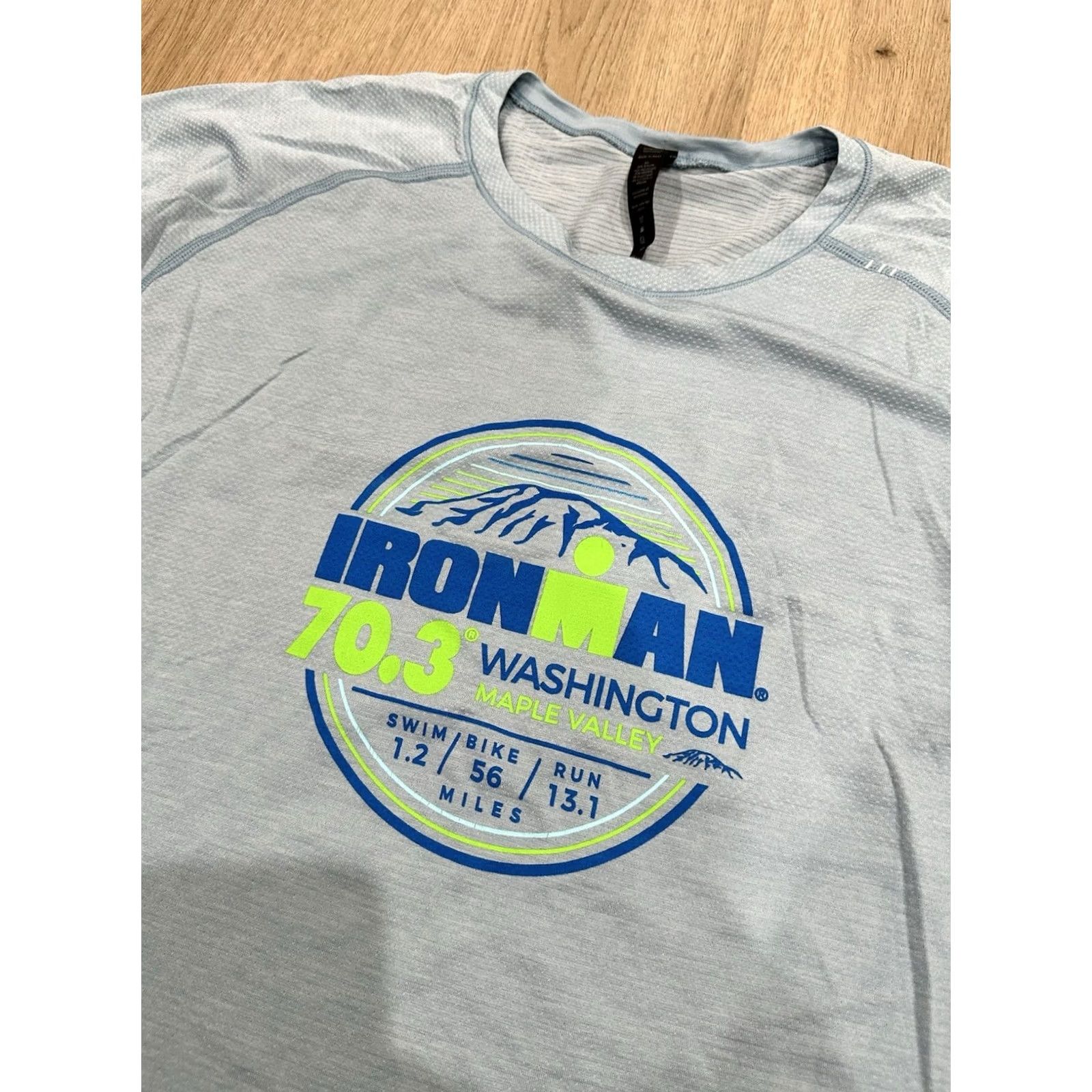 Lululemon VINTAGE-NOT APPLICABLE Lululemon Shirt Mens XL Blue Metal Vent Tech 2.0 Ironman Maple Valley Size US XL / EU 56 / 4 - 5 Thumbnail