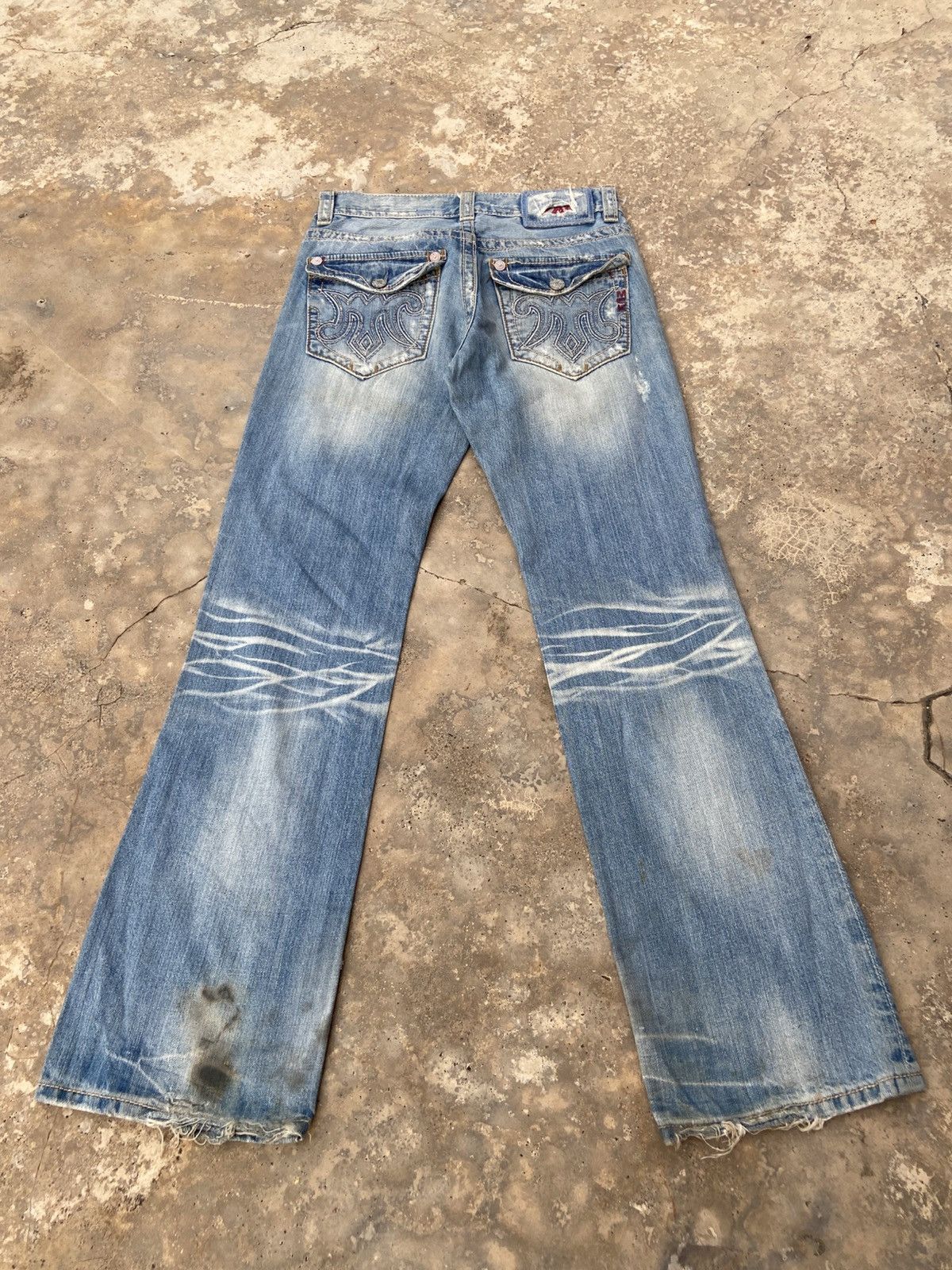 Mek Denim Vintage Distressed Mek Denim Flare Pant Size US 30 / EU 46 - 2 Thumbnail