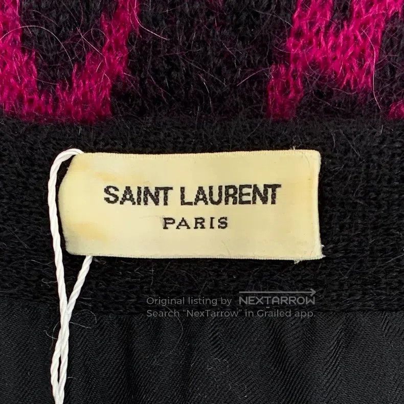 Saint Laurent Paris Saint Laurent Paris Color-Blocked Leopard Print Wool V-Nec Size US XS / EU 42 / 0 - 5 Thumbnail