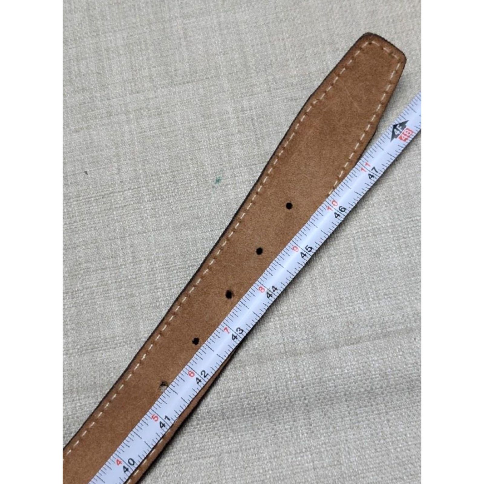 Vintage VINTAGE Justin belt Western Belt Buckle Leather 1-1/2" Brown 42 Men USA Made Bison Buffalo Buffalo Leather Brown Western 90s Mens Size 42 - 5 Thumbnail