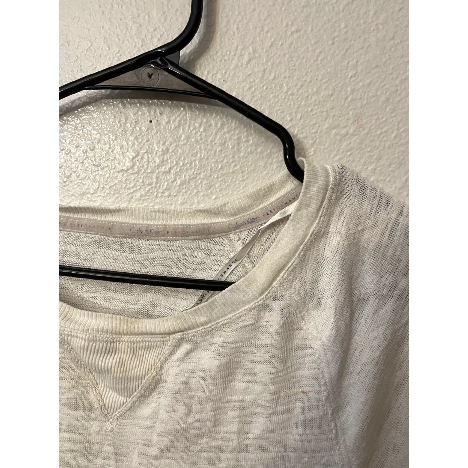 Calvin Klein Calvin Klein Womens Large Performance Pullover Crewneck Sweatshirt White Size L / US 10 / IT 46 - 4 Thumbnail