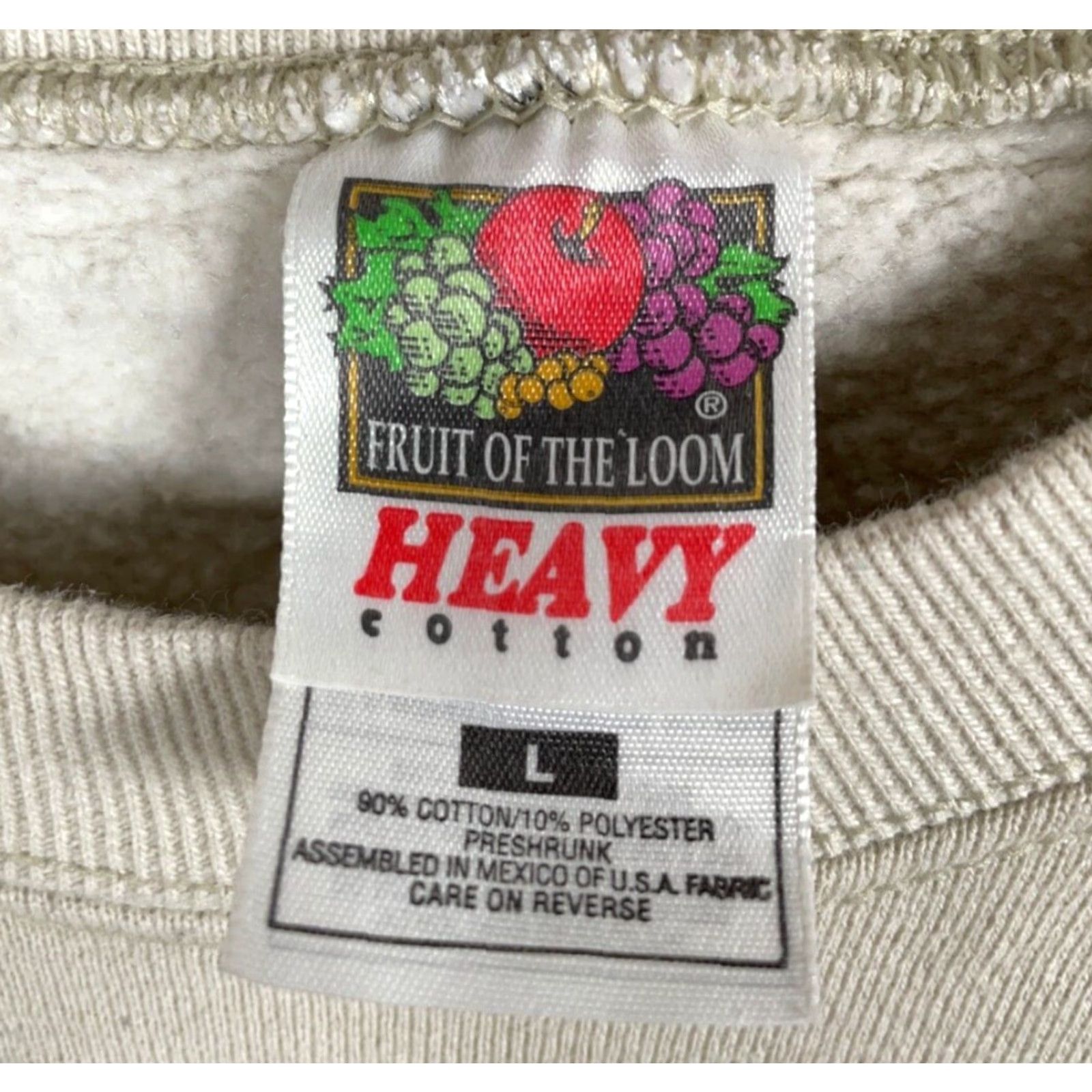 Fruit Of The Loom VINTAGE Fruit of the Loom Sweatshirt Moose Nature Graphic Print Heavyweight Beige Adult Large Mens Size US L / EU 52-54 / 3 - 3 Thumbnail