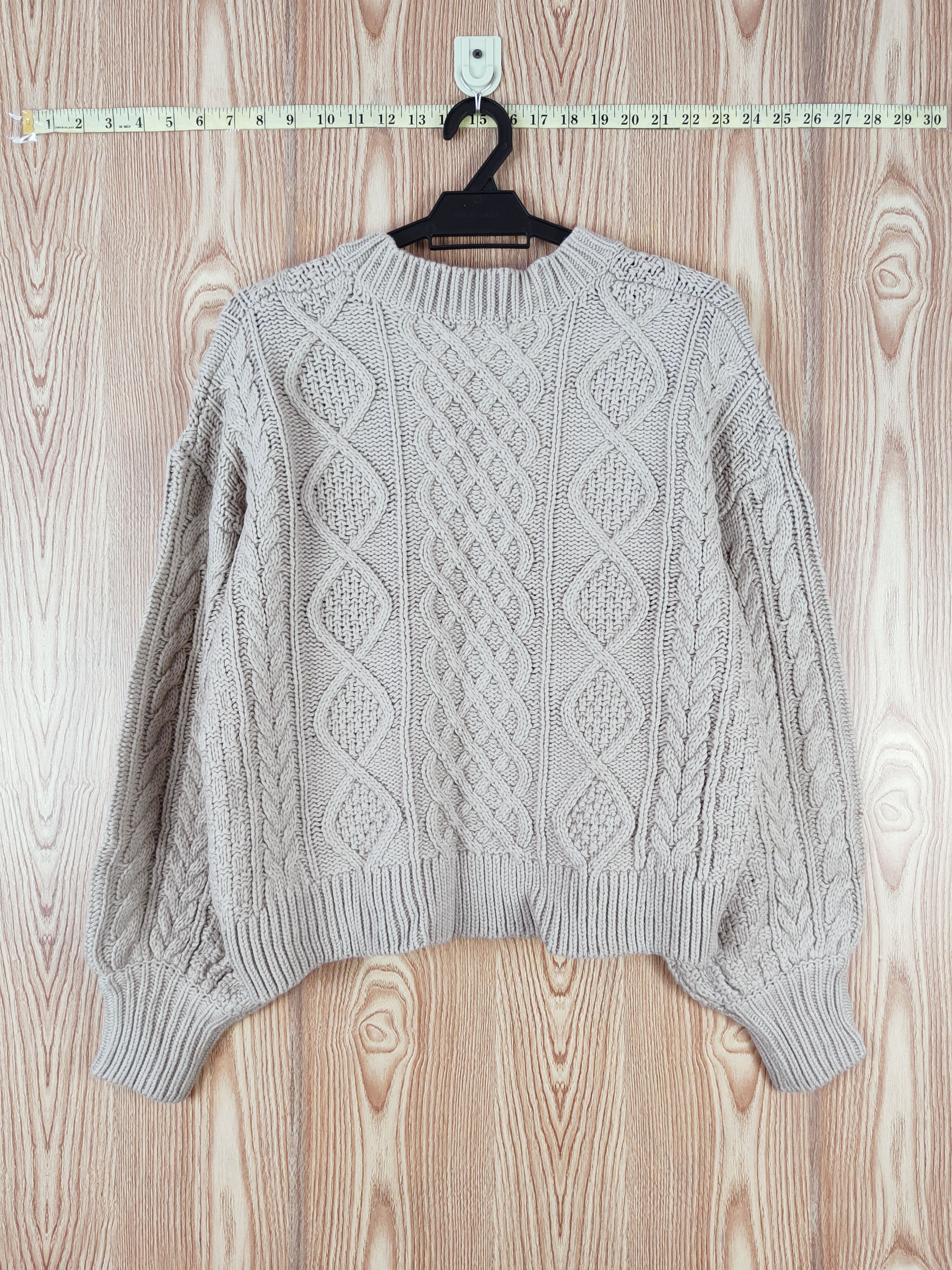 Aran Isles Knitwear Lowrys Farm Beige cable Knitwear Sweatshirts #W732 Size M / US 6-8 / IT 42-44 - 7 Thumbnail
