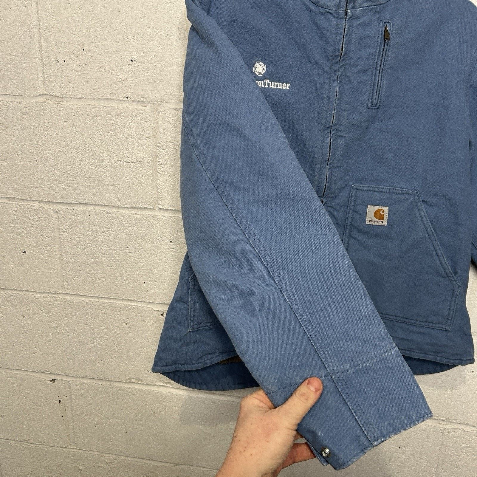 Carhartt Carhartt Sherpa-Lined Canyon Jacket “French Blue” WJ022 FHB Size L / US 10 / IT 46 - 10 Thumbnail