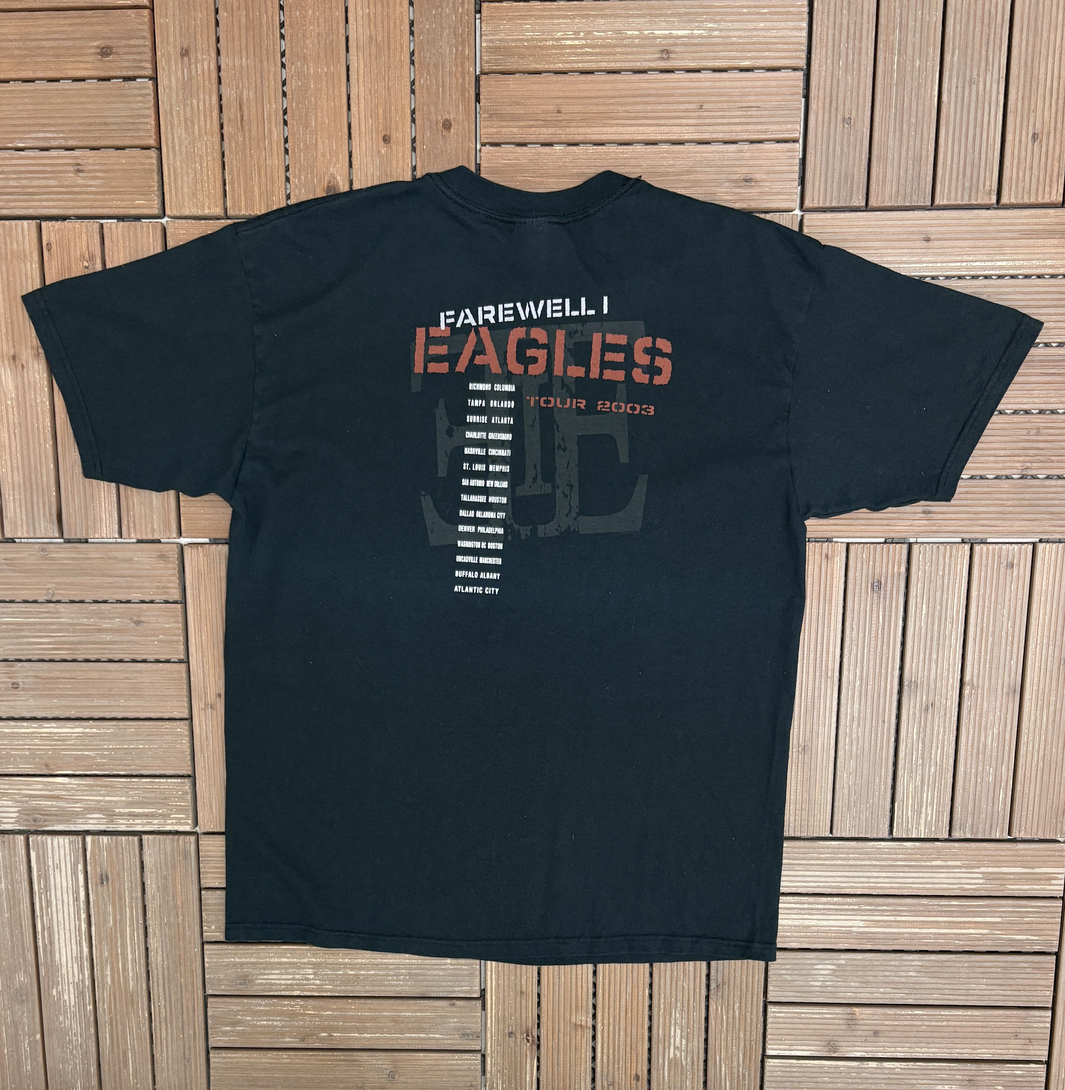 Vintage Eagles Farewell Tour 2003 Vintage Black T-Shirt Tee Size US XL / EU 56 / 4 - 4 Thumbnail