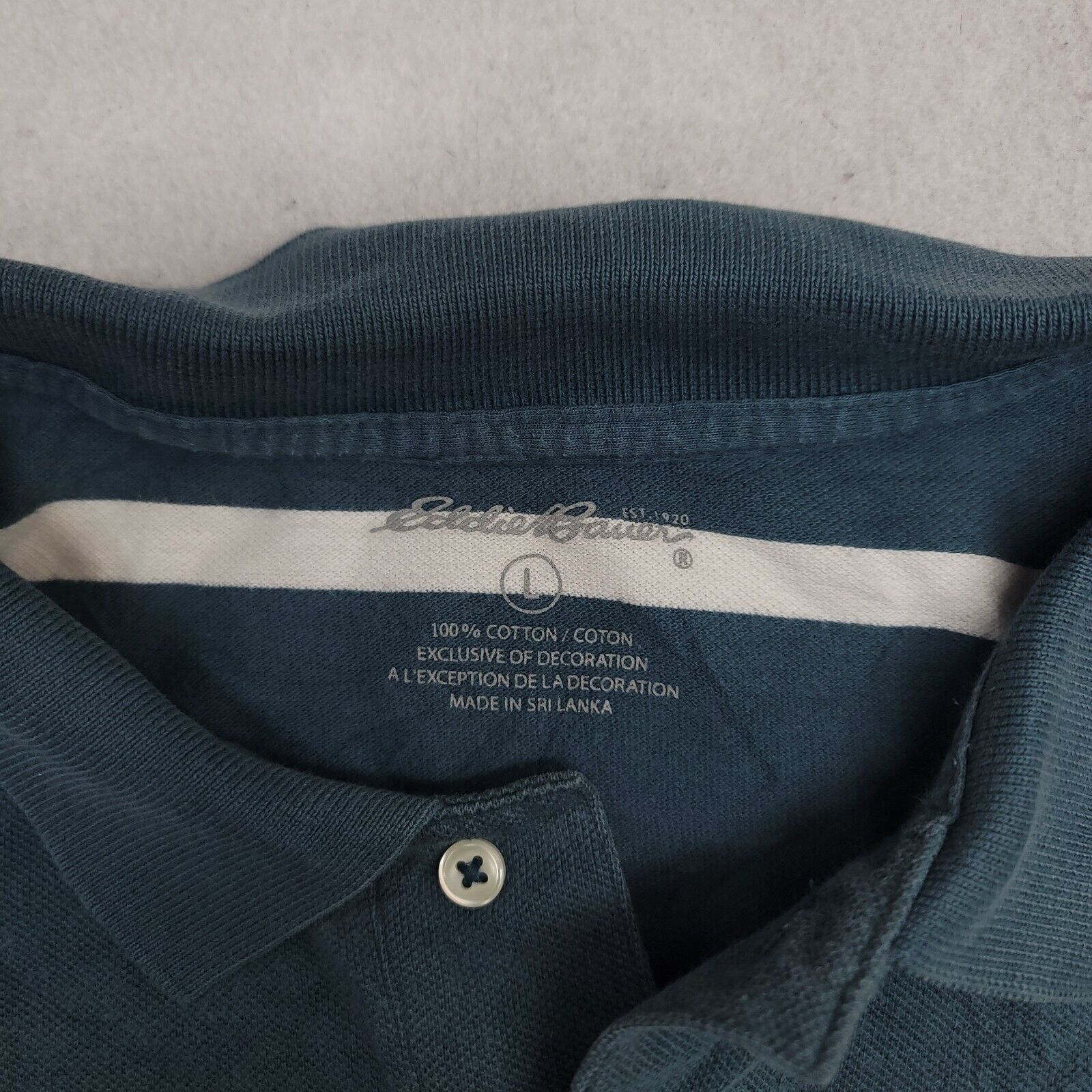 Eddie Bauer Eddie Bauer Pullover Polo Shirt Adult Mens Size Large L Blue Size US L / EU 52-54 / 3 - 3 Thumbnail
