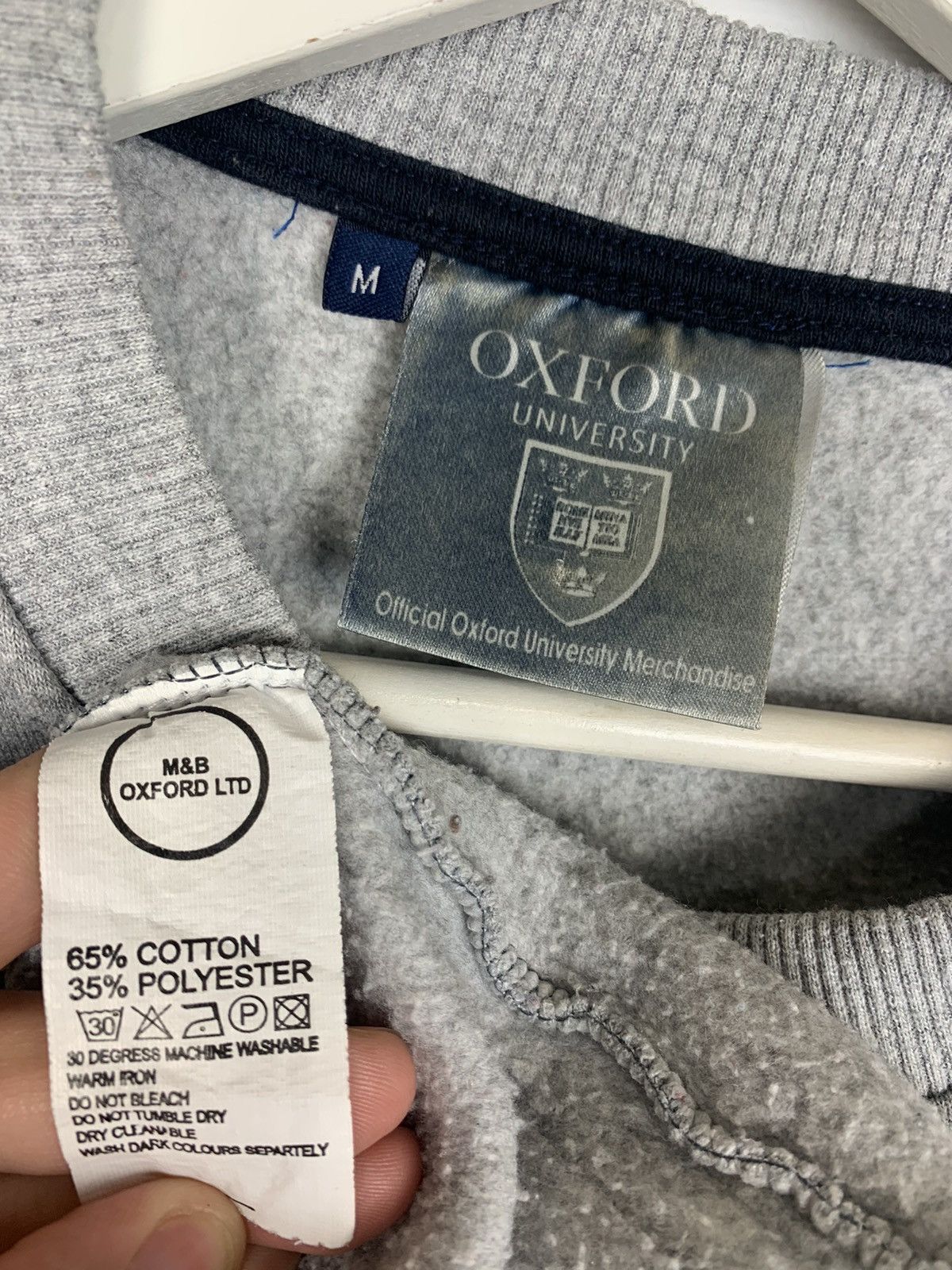 Oxxford Clothes Oxford University Sweatshirt Crewneck Center Logo Gray M Size US M / EU 48-50 / 2 - 8 Thumbnail