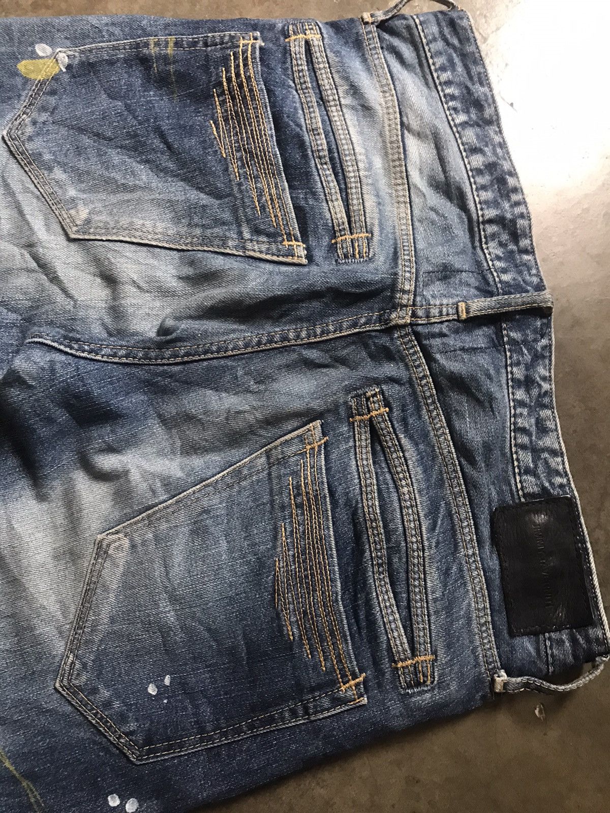Jimmy Taverniti × Taverniti × Vintage Jimmy Taverniti - Blackie Fade Washed Splattered Paint Jeans Size US 30 / EU 46 - 16 Thumbnail
