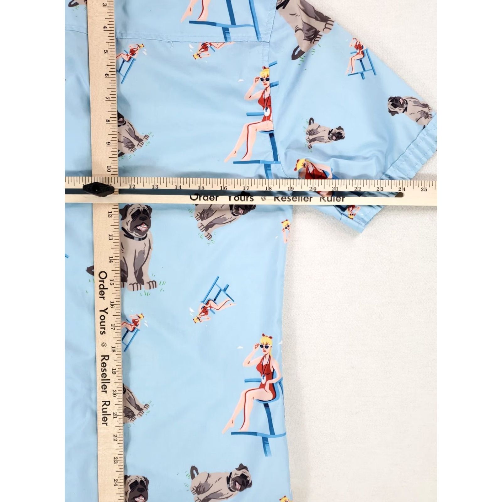 Vintage RSVLTS The Sandlot Hawaiian Camp Shirt Lifeguard Dog Light Blue Mens S Shirt Short Sleeve Button-Up Blue Men S Size US S / EU 44-46 / 1 - 6 Thumbnail
