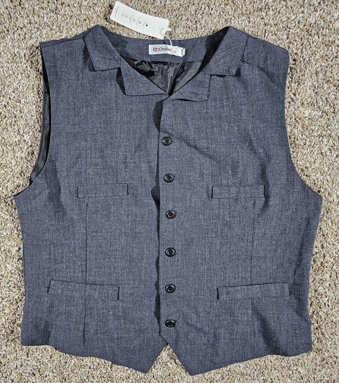 Designer order plus vest gray womens L NWT Size L / US 10 / IT 46 - 1 Thumbnail