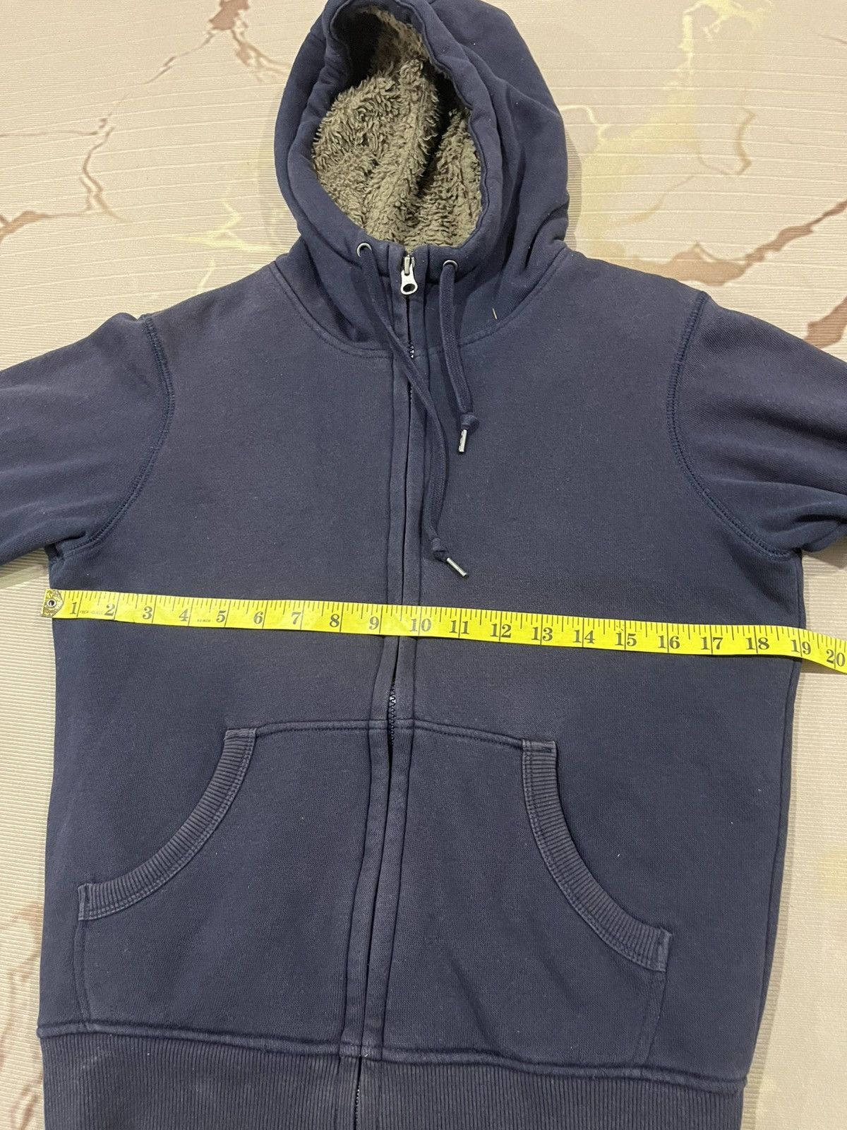 Uniqlo Uniqlo Fleece Lined Zip Hoodie Navy Sherpa Warm Jacket Size US S / EU 44-46 / 1 - 8 Thumbnail