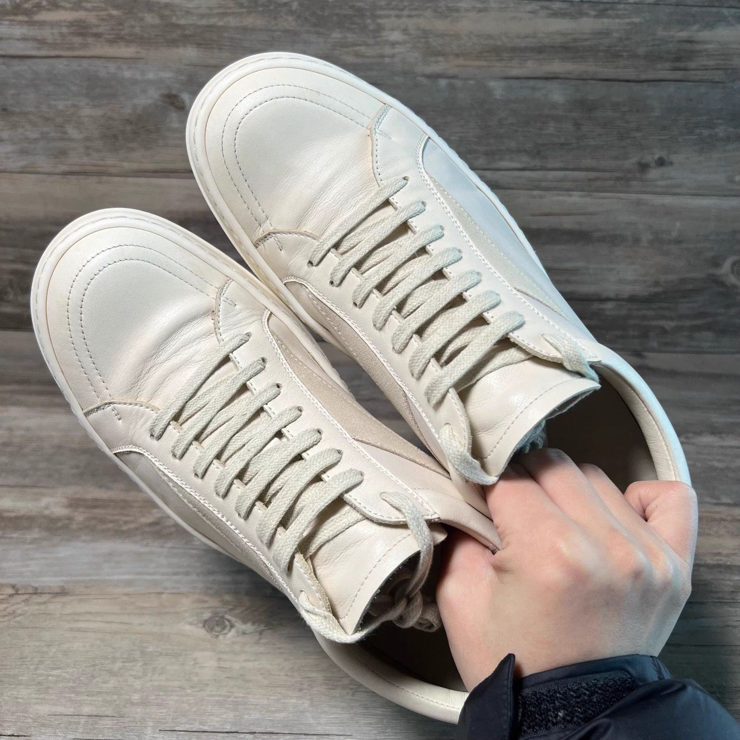 Rick Owens Rick Owens Milk White Low Top Leather 43 95 New Size US 10 / EU 43 - 5 Thumbnail
